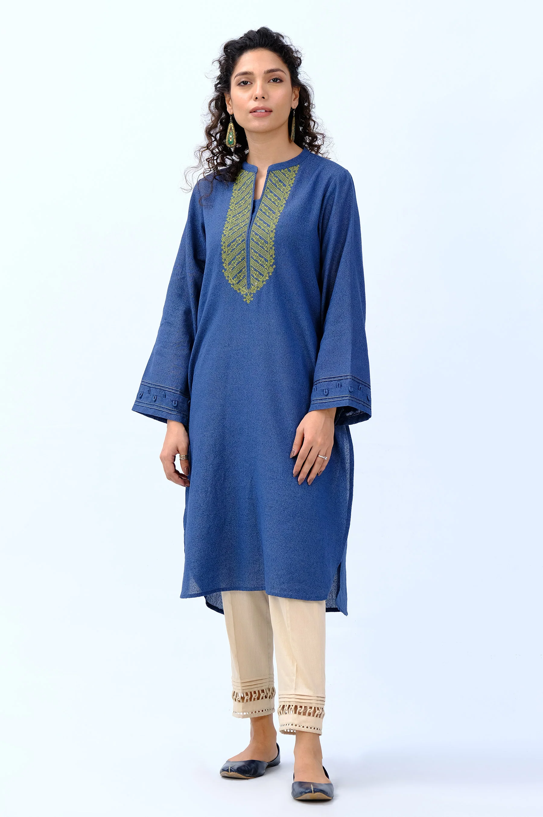 Stitched 1 Piece Embroidered karandi Shirt - Image 2