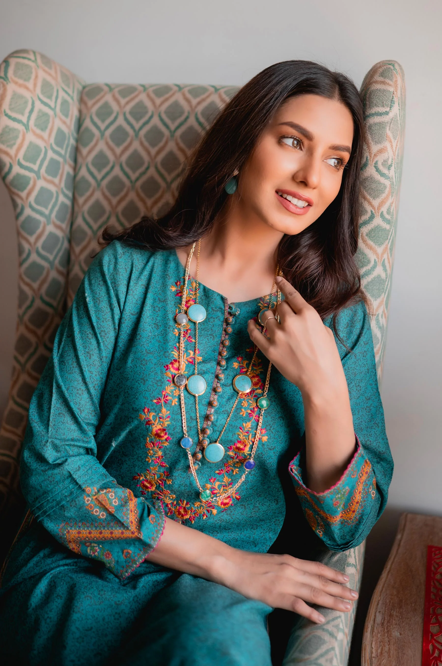 Stitched 1 Piece Embroidered Khaddar Shirt - Image 4