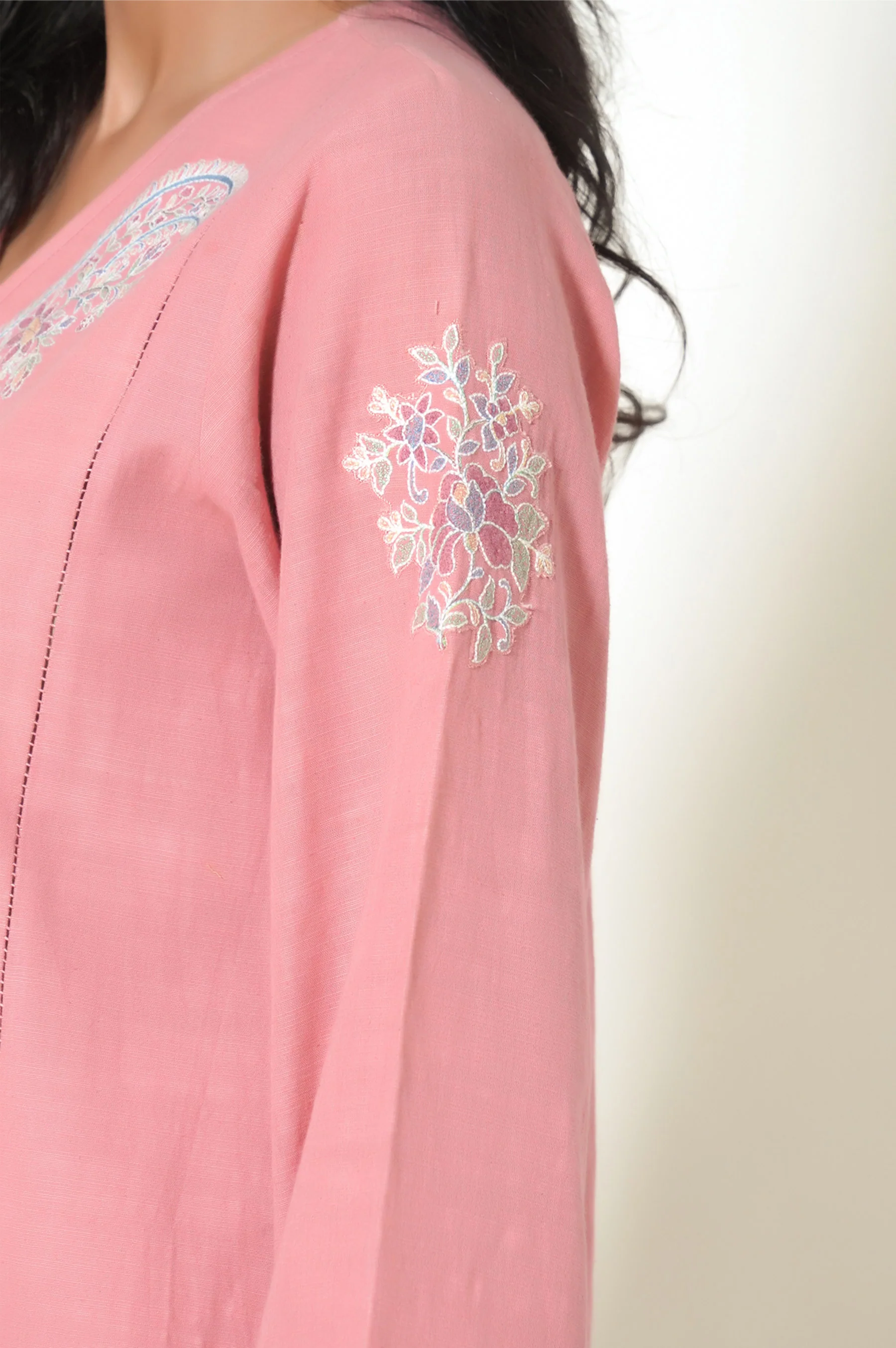 Stitched 1 Piece Embroidered Khaddar Shirt - Image 5