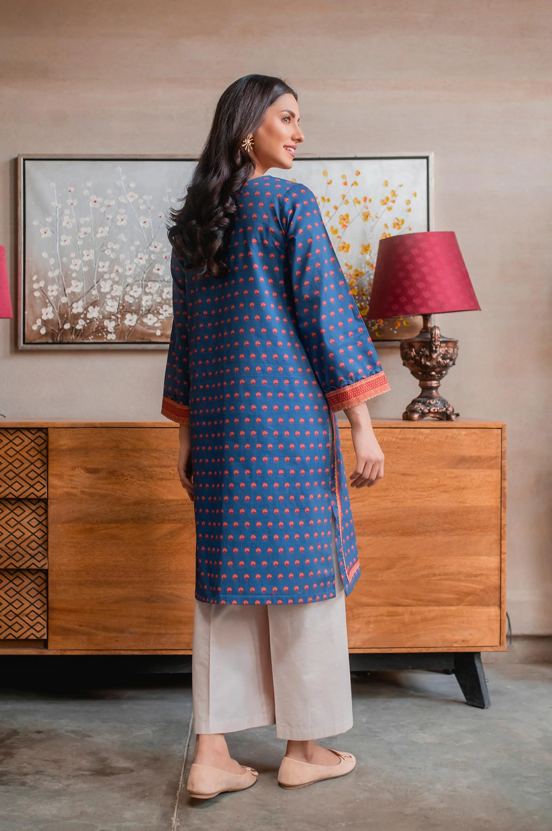 Stitched 1 Piece Embroidered Khaddar Shirt - Image 2