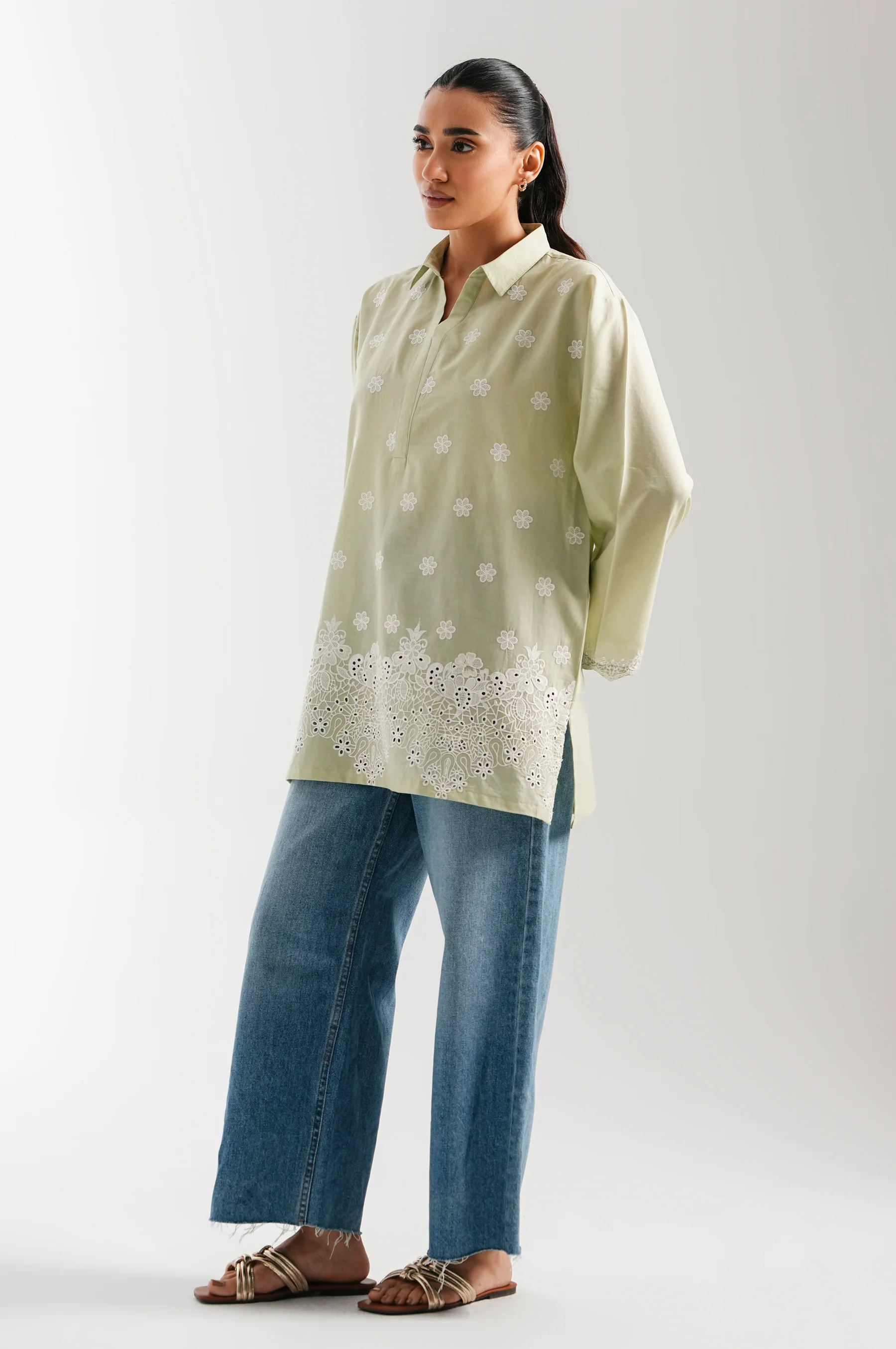 STITCHED CHIKANKARI TOP - Image 6