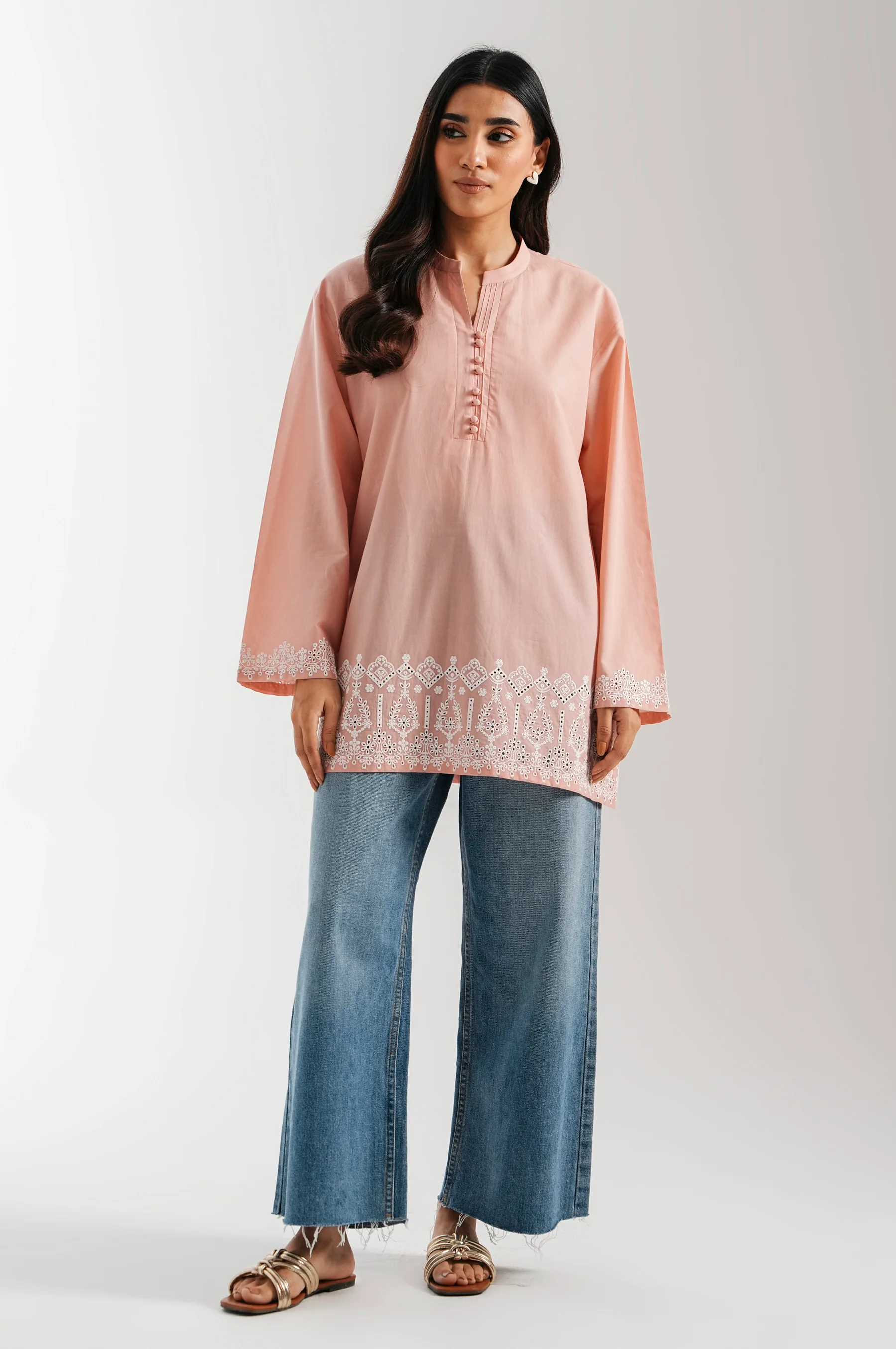 STITCHED CHIKANKARI TOP - Image 3