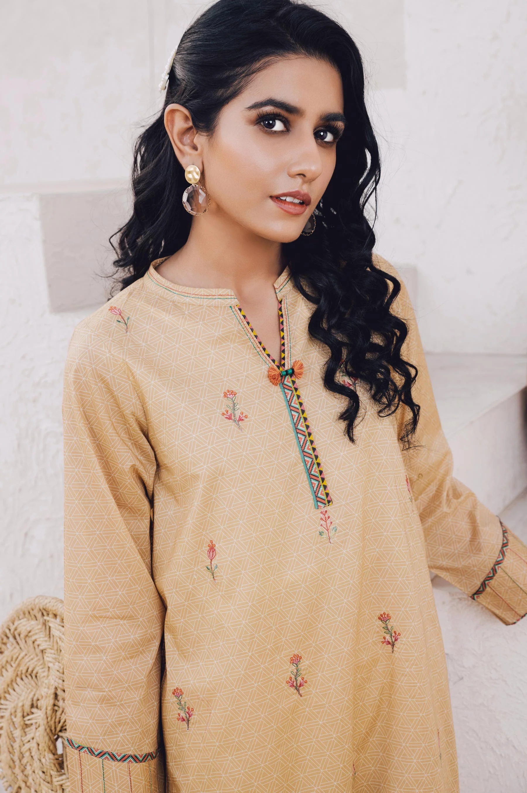Stitched 1 Piece Embroidered Lawn Shirt - Image 3
