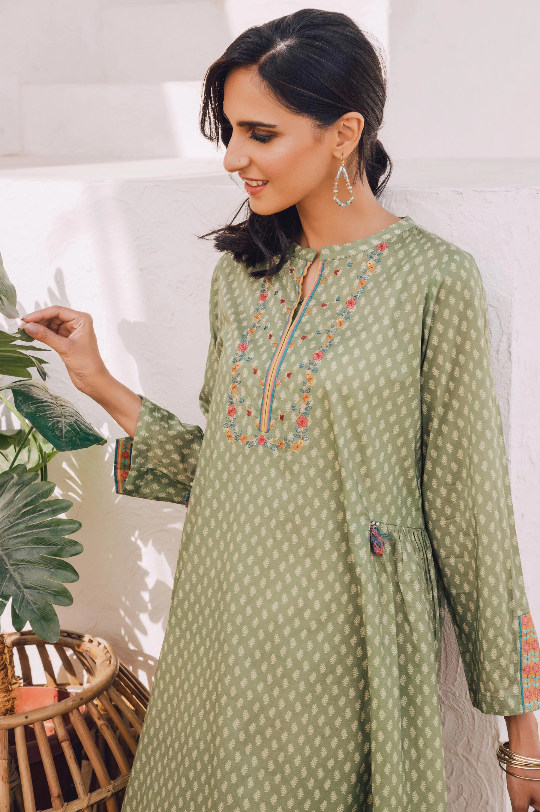 Stitched 1 Piece Embroidered Lawn Shirt - Image 3