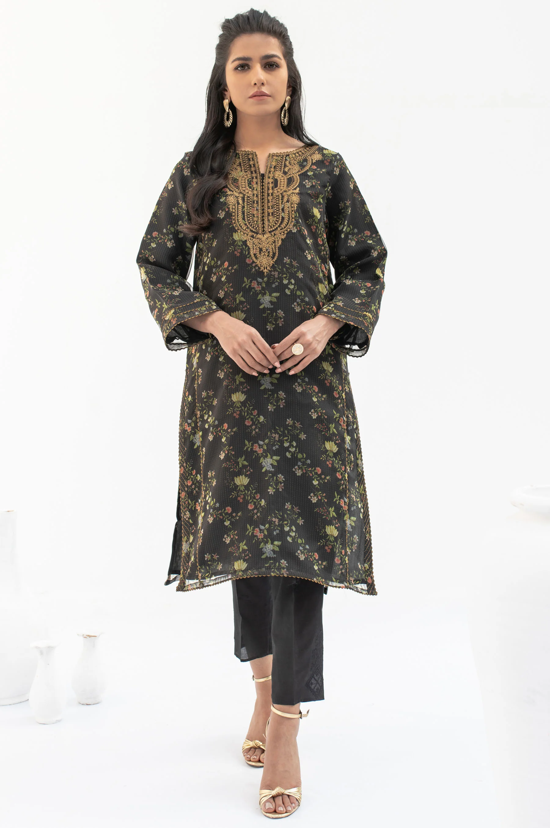 Stitched 1 Piece Digital Print + Embroidered Shirt - Image 2