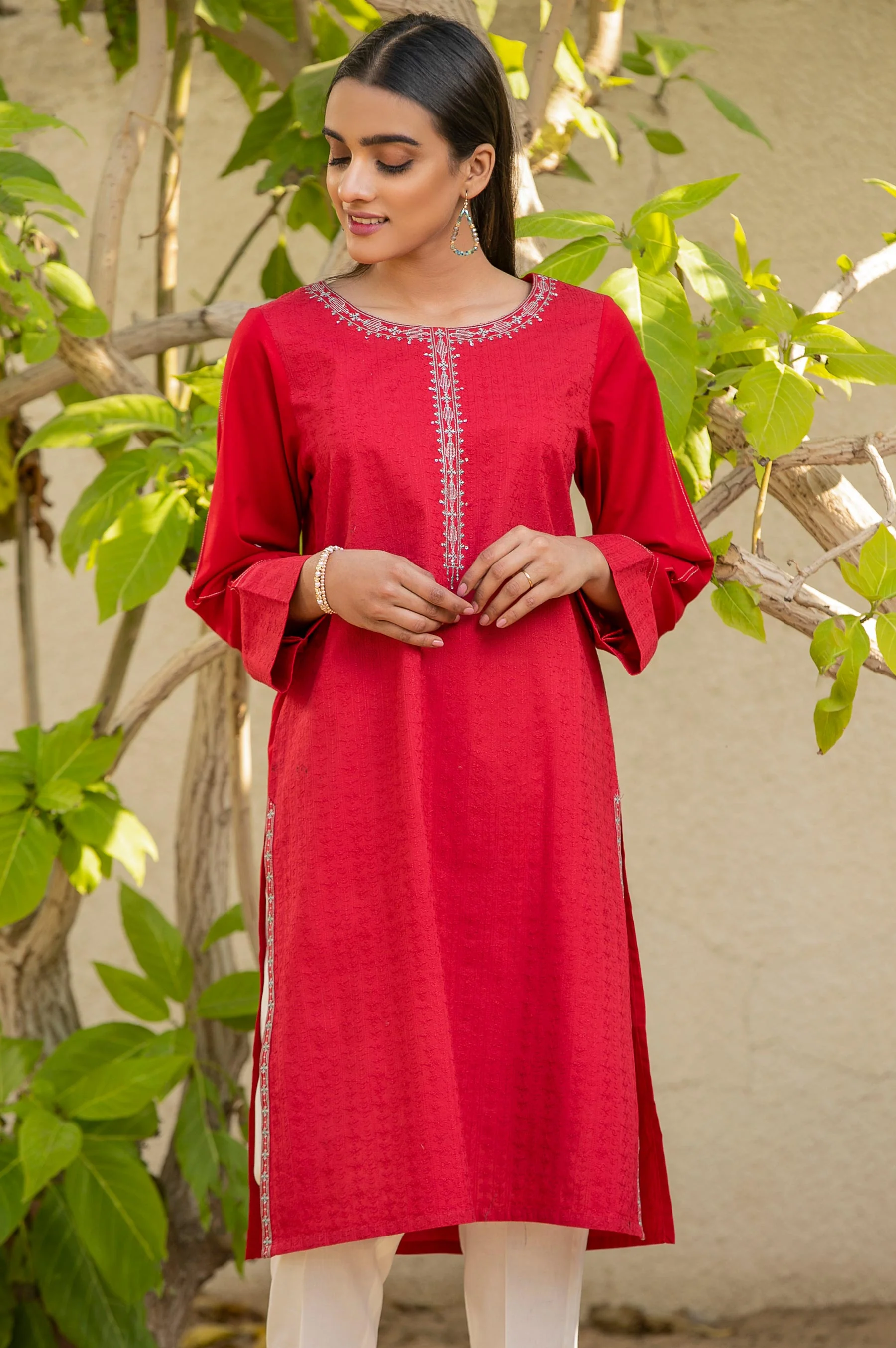 Stitched 1 Piece Embroidered Shirt