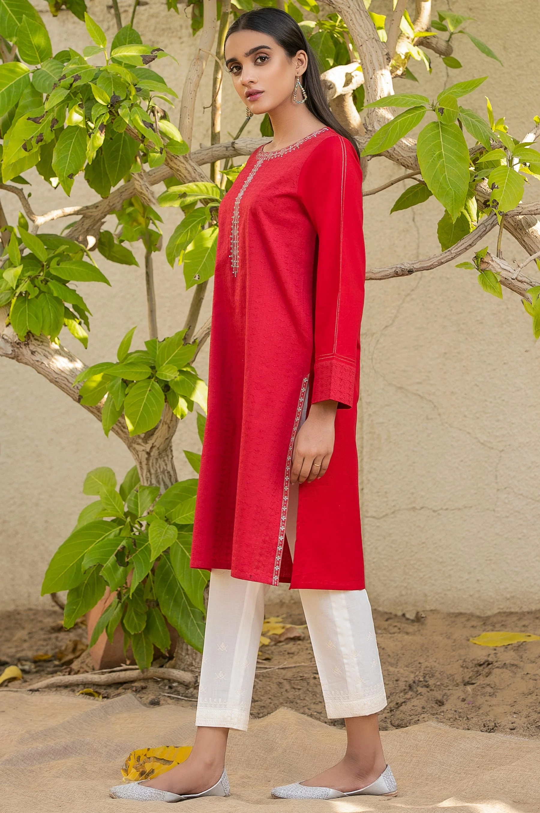 Stitched 1 Piece Embroidered Shirt - Image 4