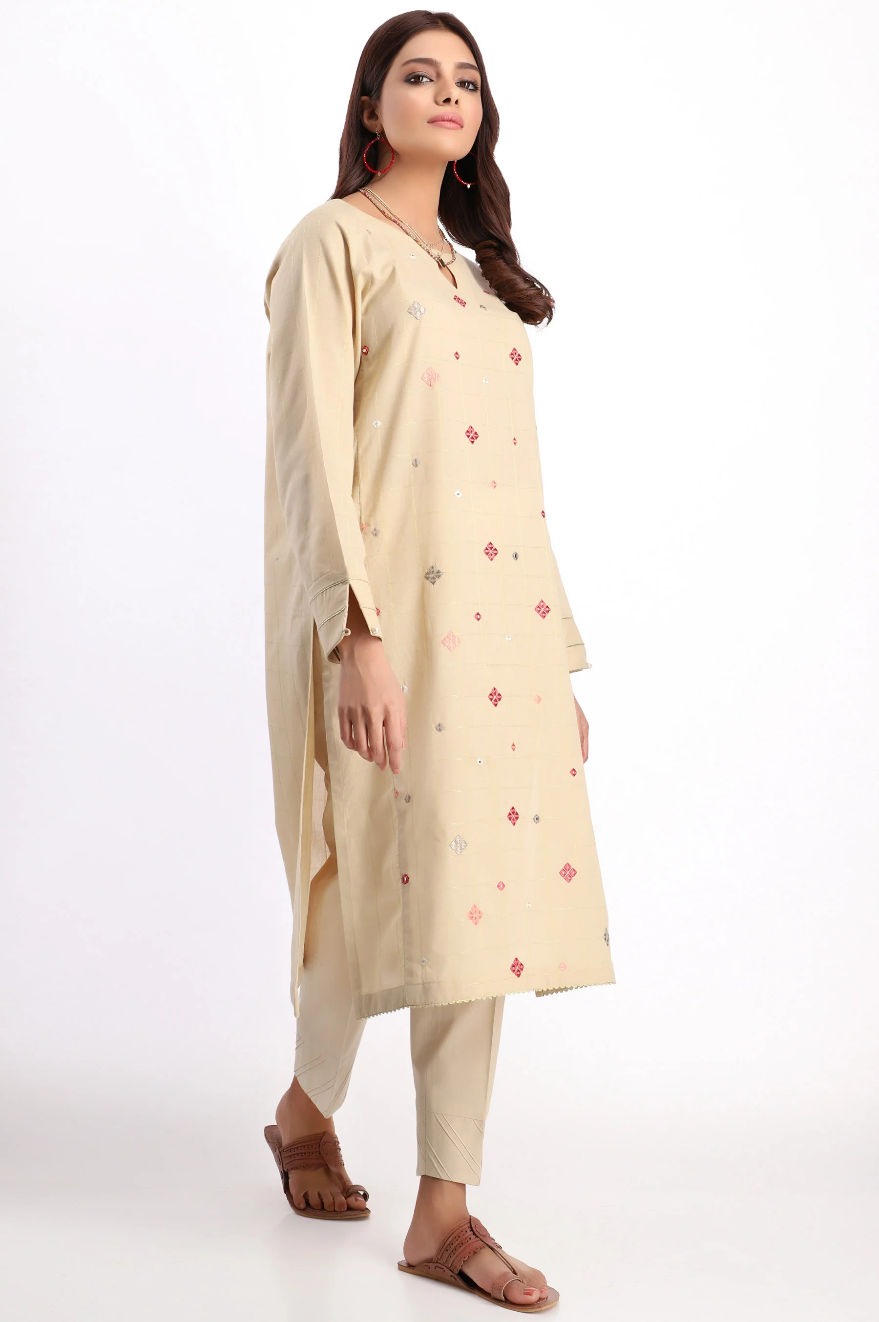 Stitched 1 Piece Embroidered Shirt - Image 3