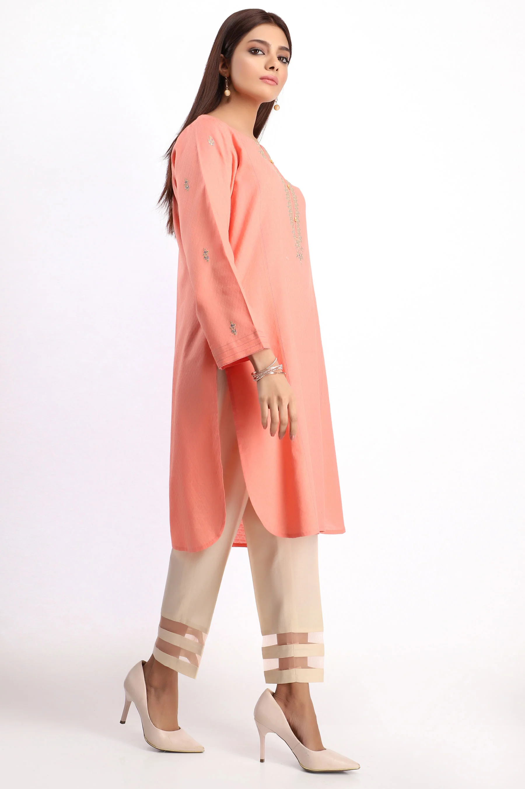 Stitched 1 Piece Embroidered Shirt - Image 3