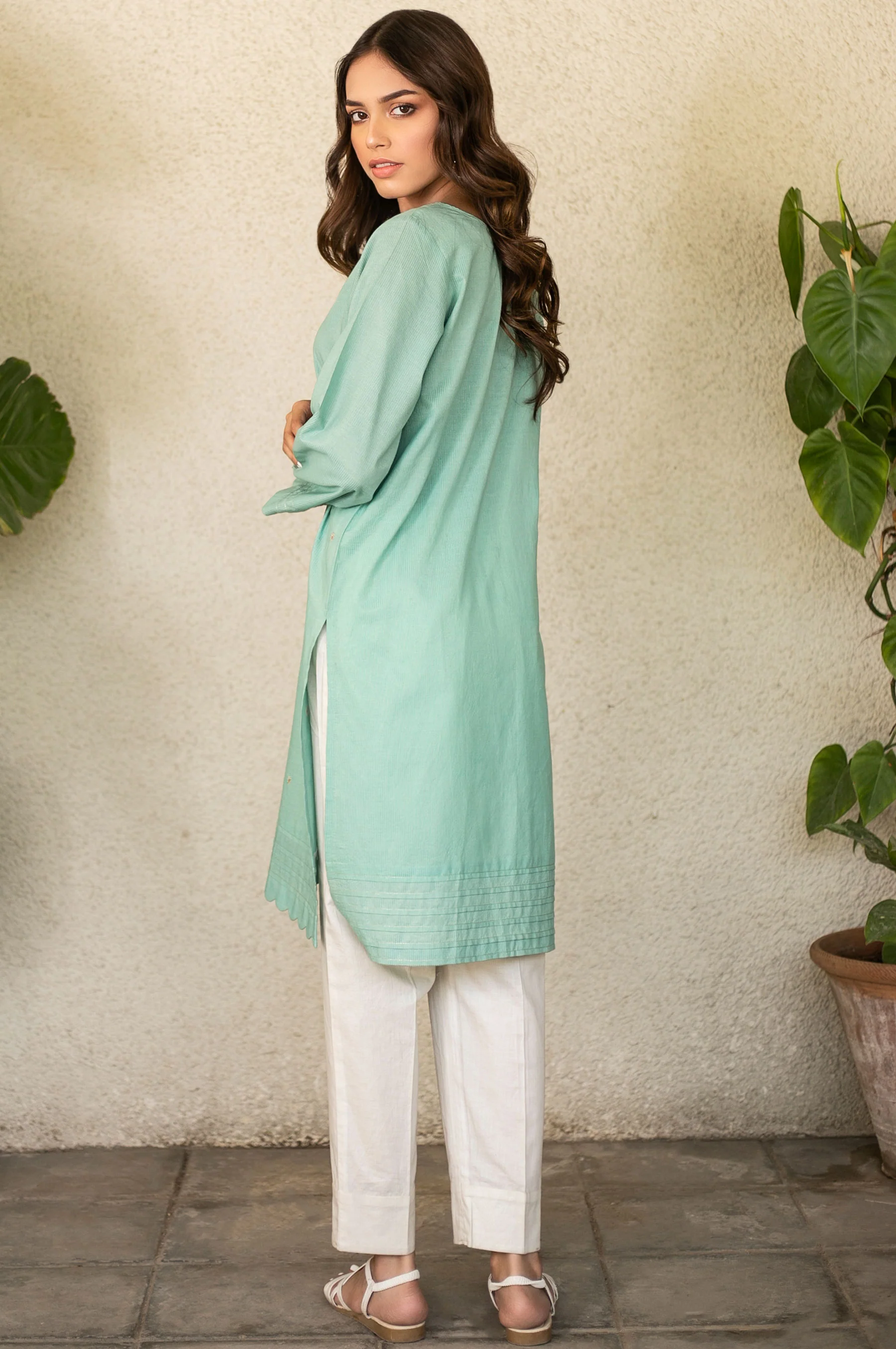 Stitched 1 Piece Embroidered Shirt - Image 2