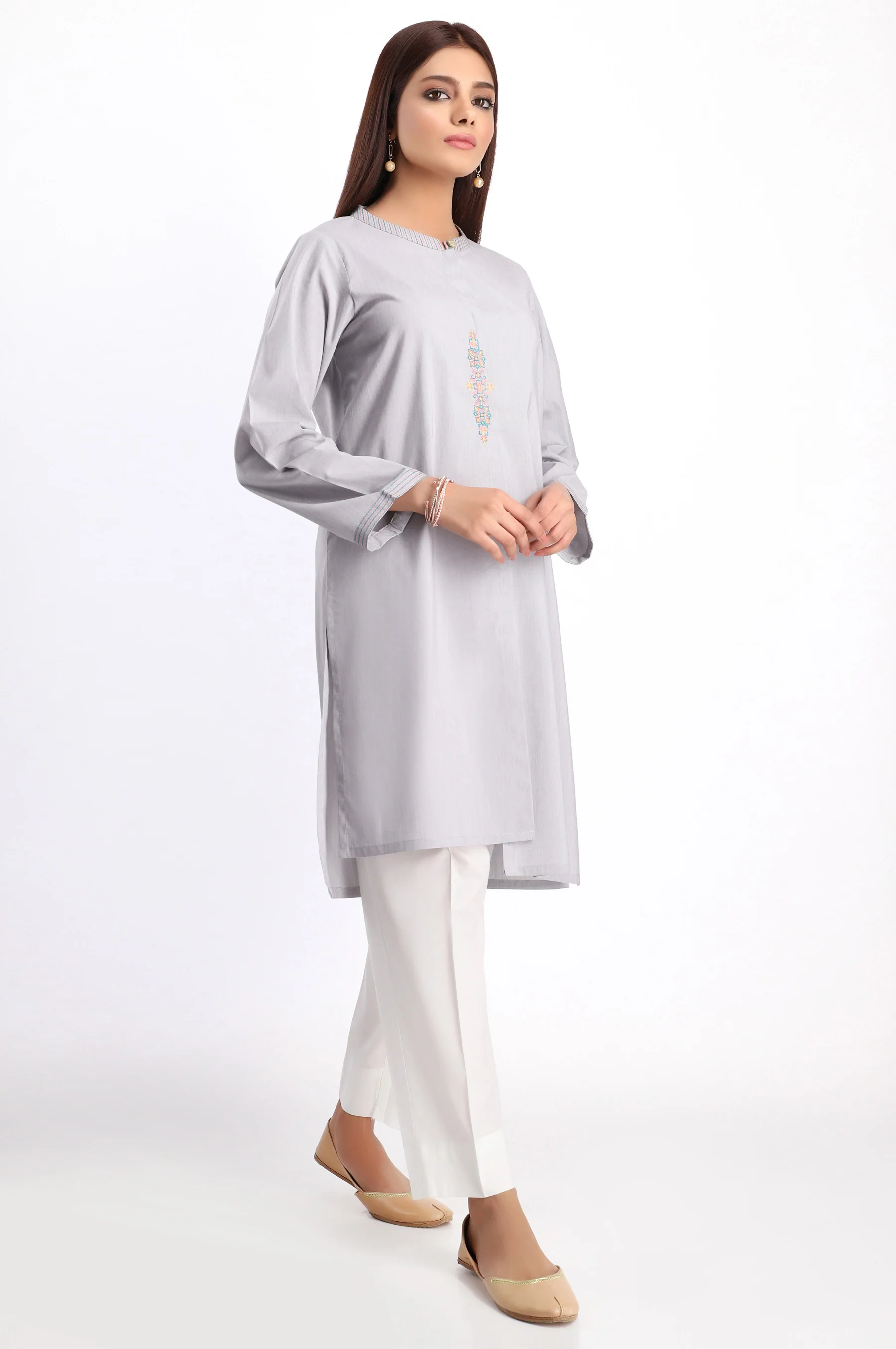 Stitched 1 Piece Embroidered Shirt - Image 3