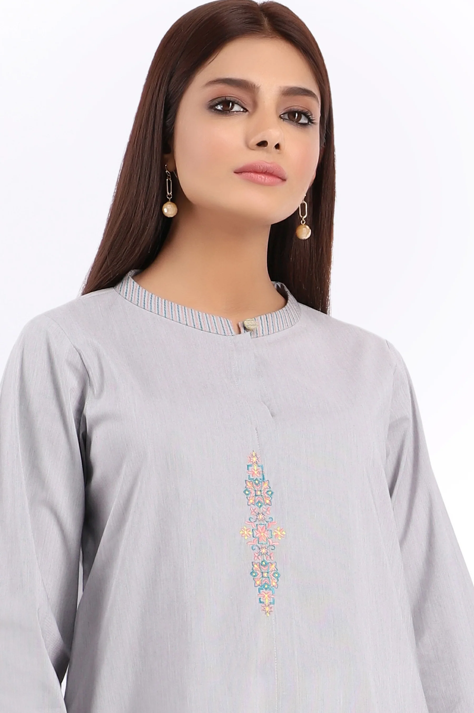 Stitched 1 Piece Embroidered Shirt - Image 4