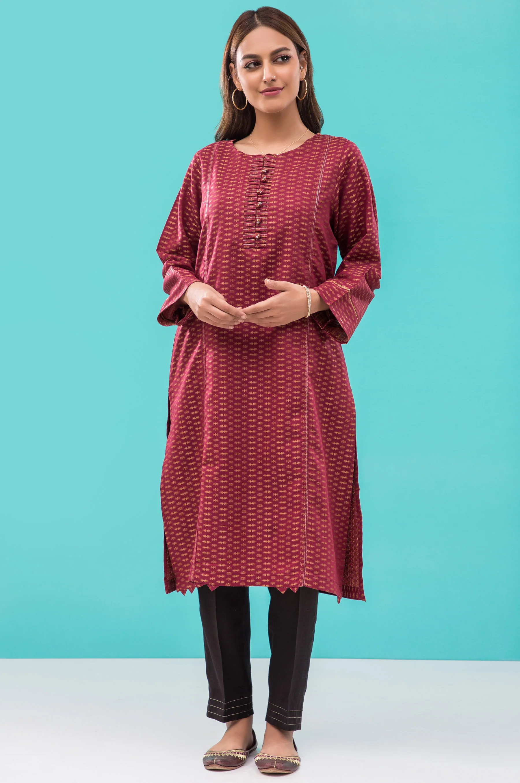 Stitched 1 Piece Embellished Shirt