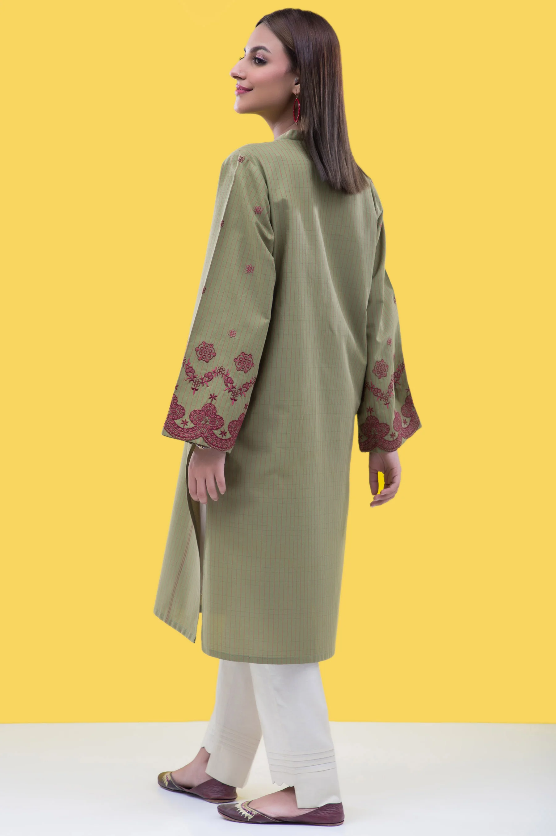 Stitched 1 Piece Embroidered Shirt - Image 2