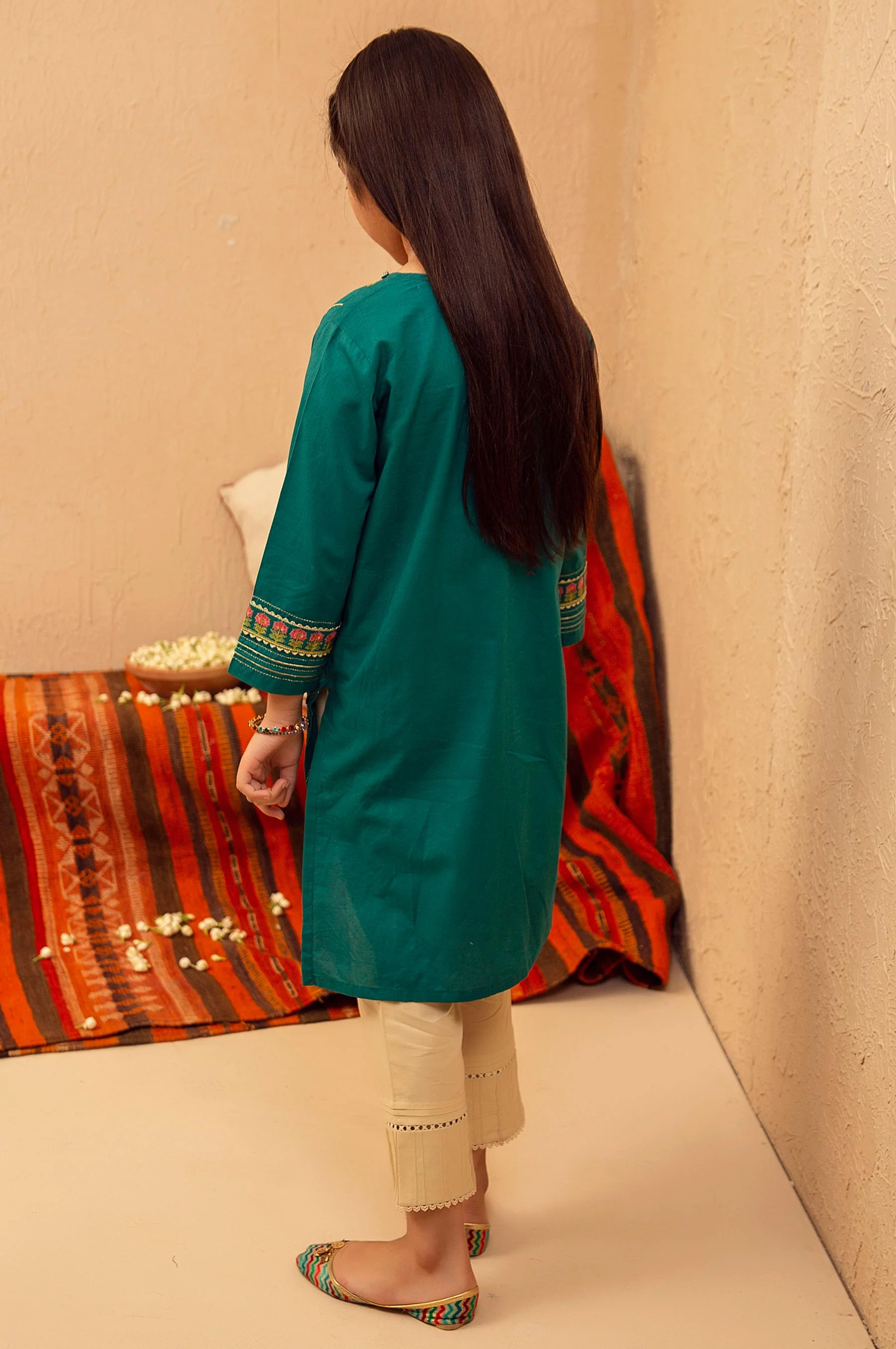 stitched 1 Piece Embroidered Shirt - Cotton - Image 2