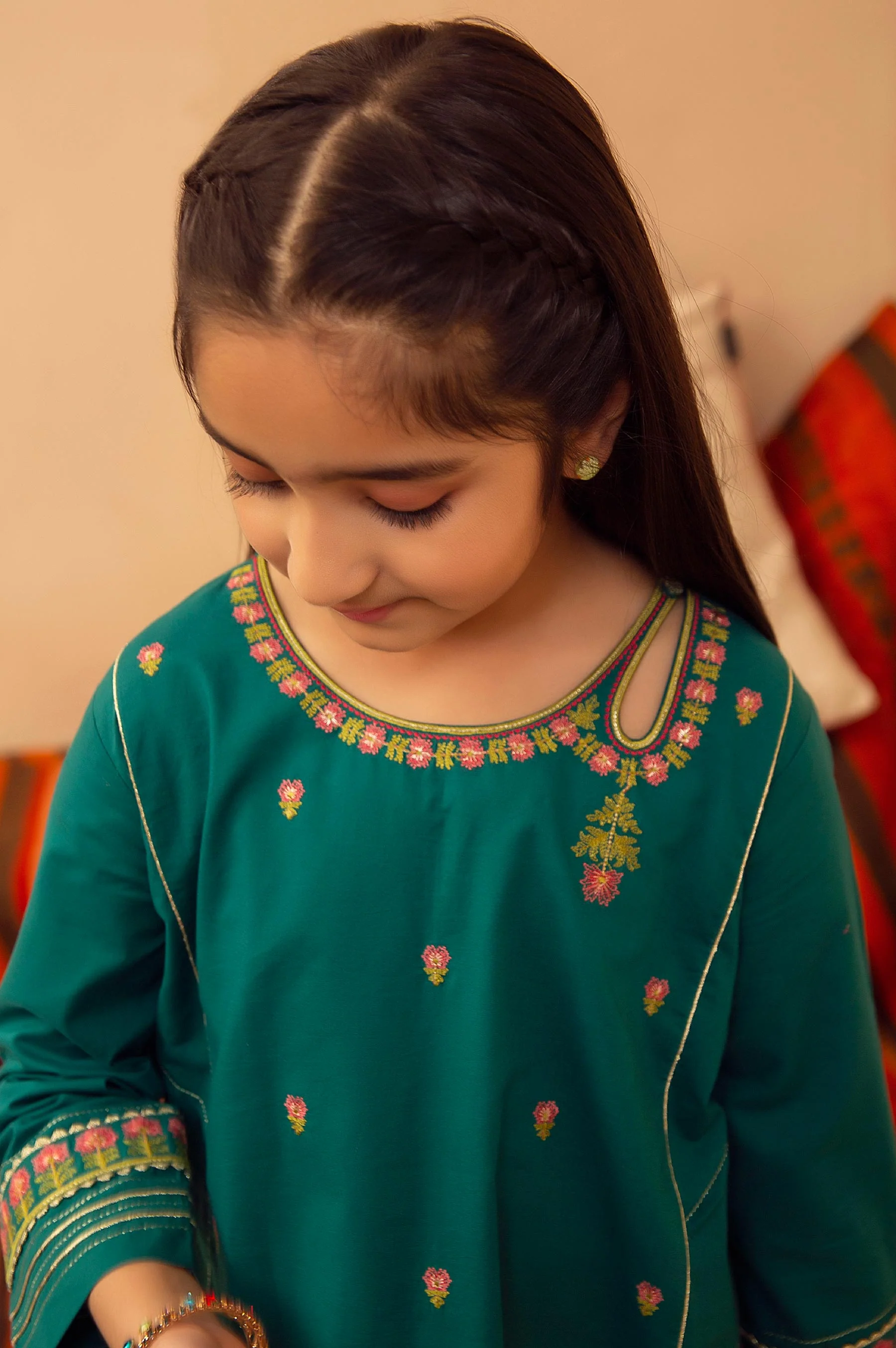 stitched 1 Piece Embroidered Shirt - Cotton - Image 3