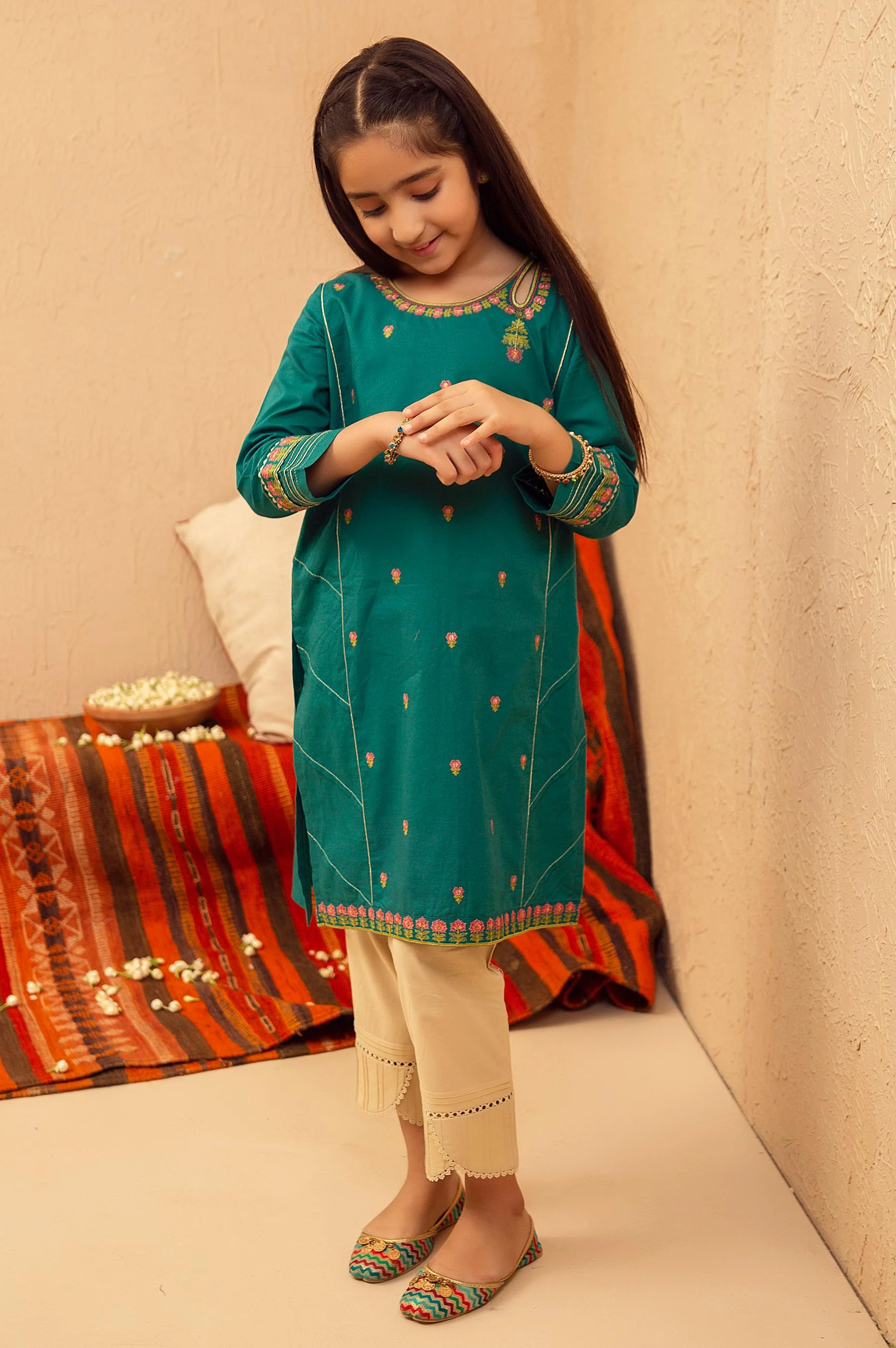 stitched 1 Piece Embroidered Shirt - Cotton - Image 5