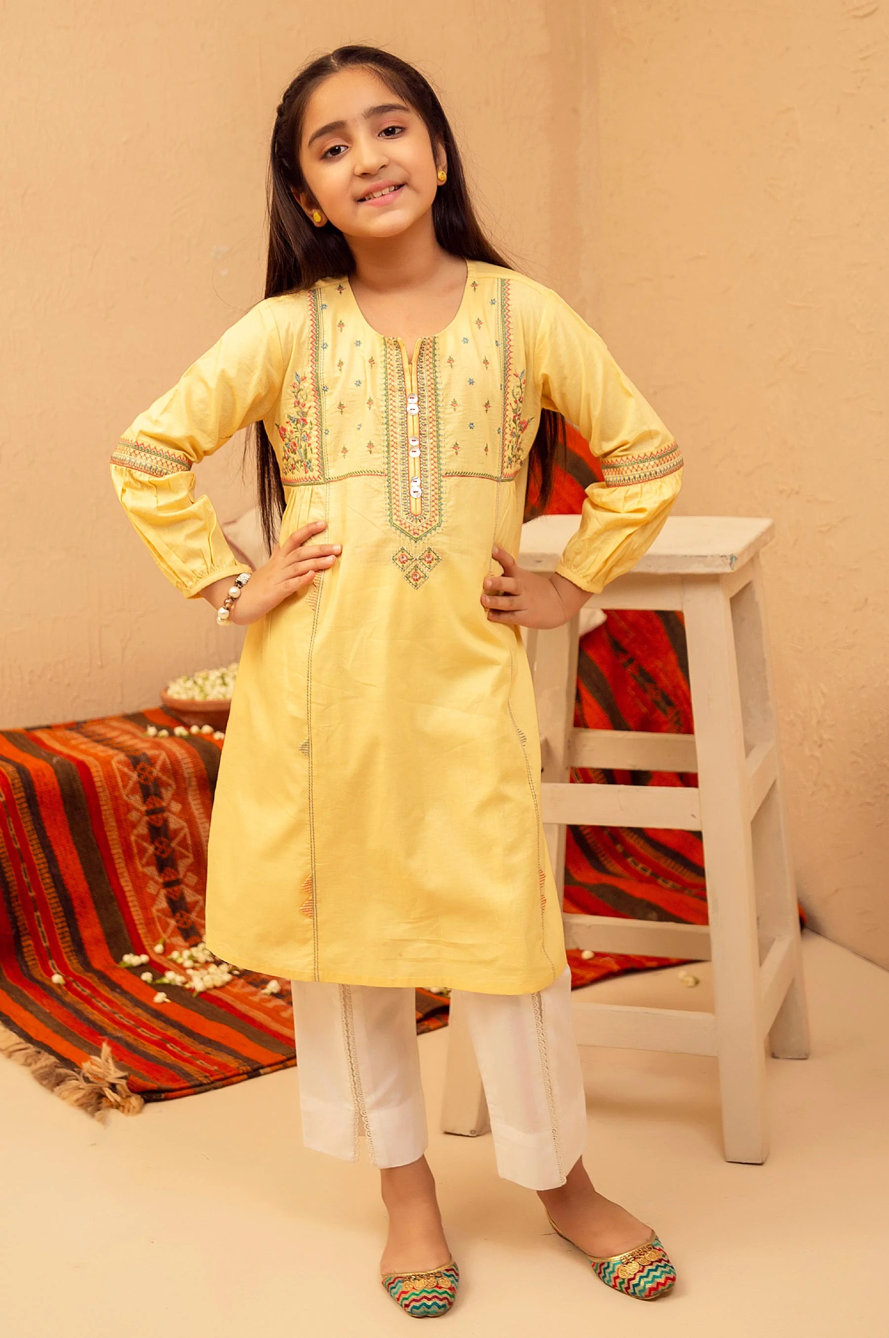 stitched 1 Piece Embroidered Shirt - Cotton - Image 2