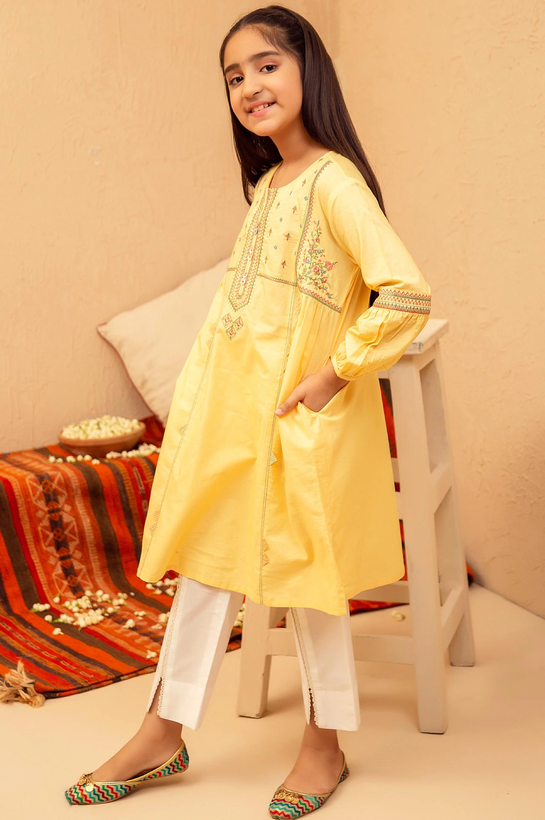 stitched 1 Piece Embroidered Shirt - Cotton - Image 3