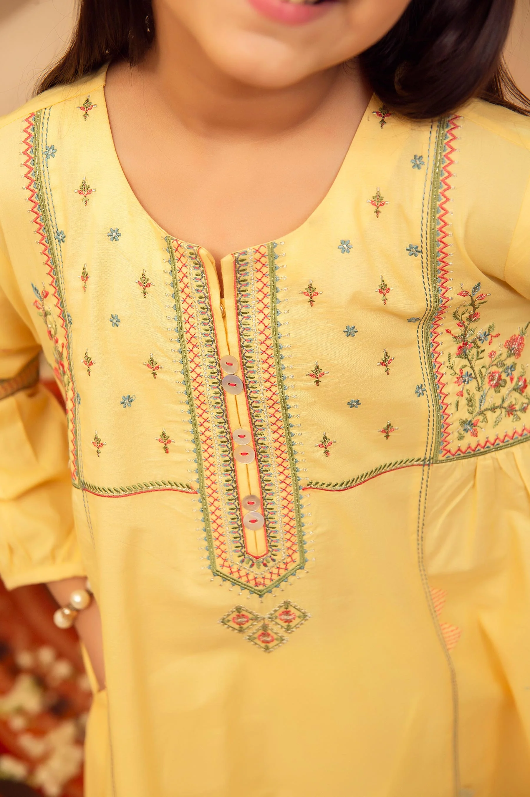 stitched 1 Piece Embroidered Shirt - Cotton - Image 5