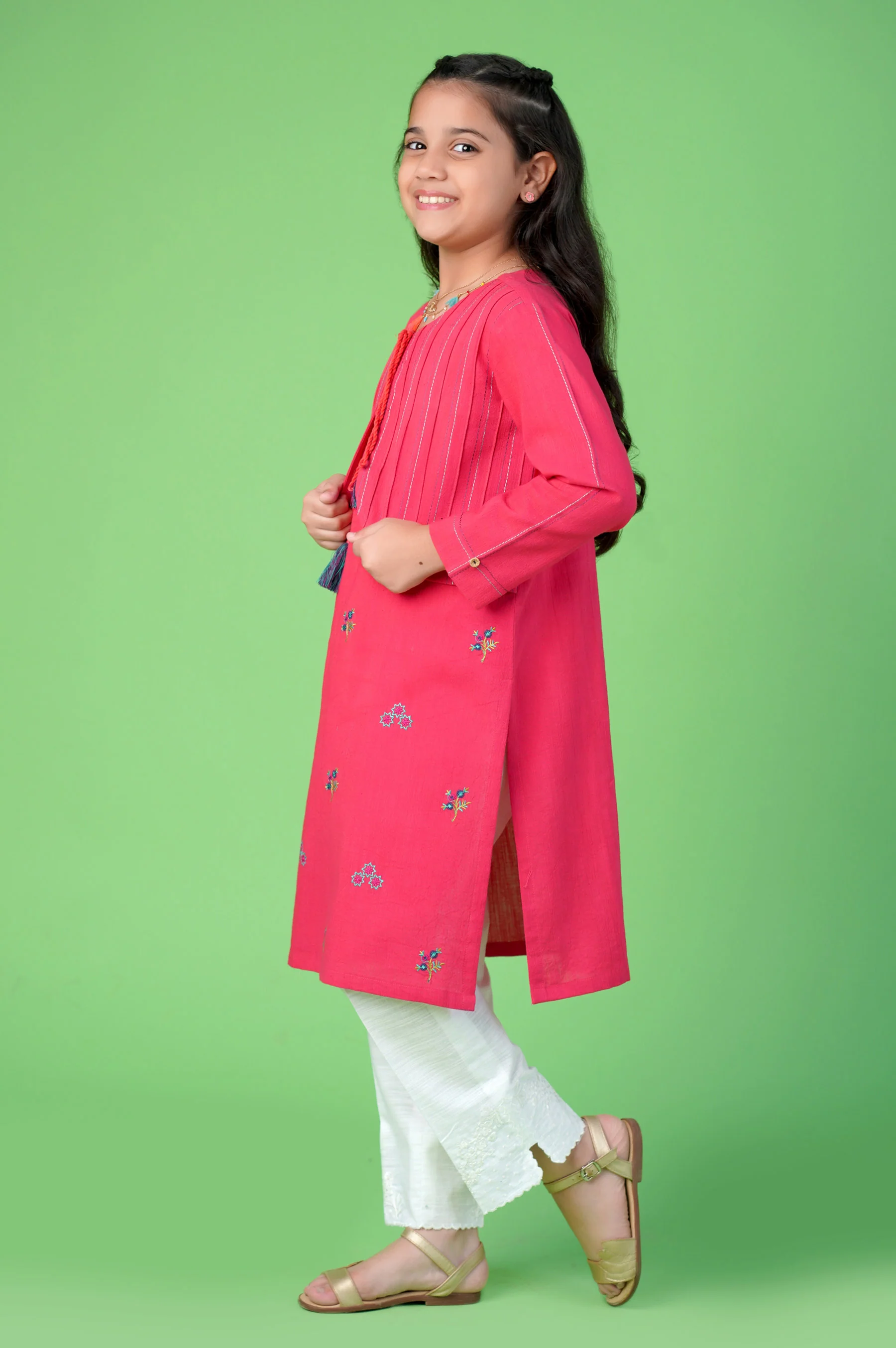 Stitched 1 Piece Embroidered Khaddar Shirt - Image 2