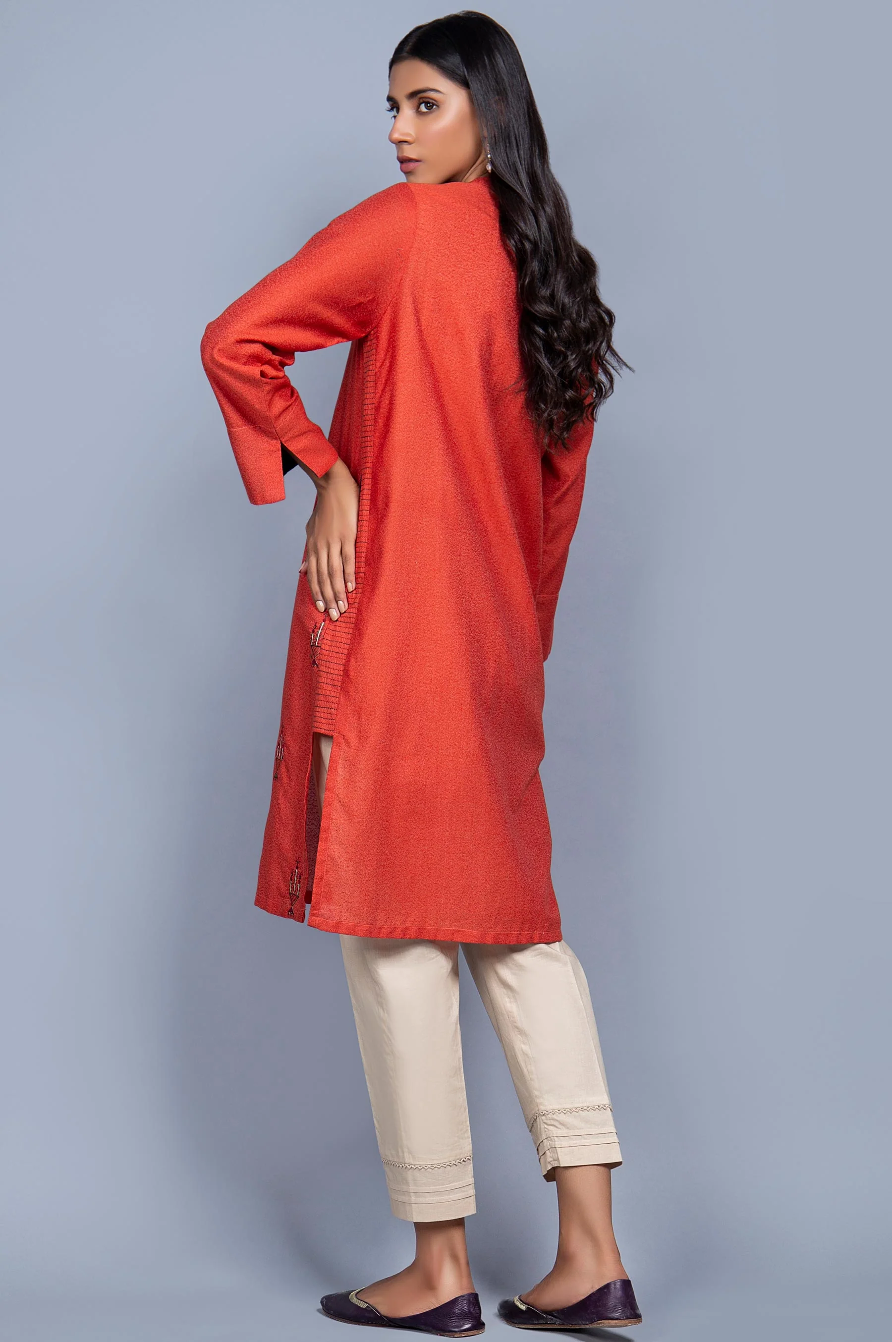Stitched 1 Piece Embroidered Karandi Shirt - Image 2