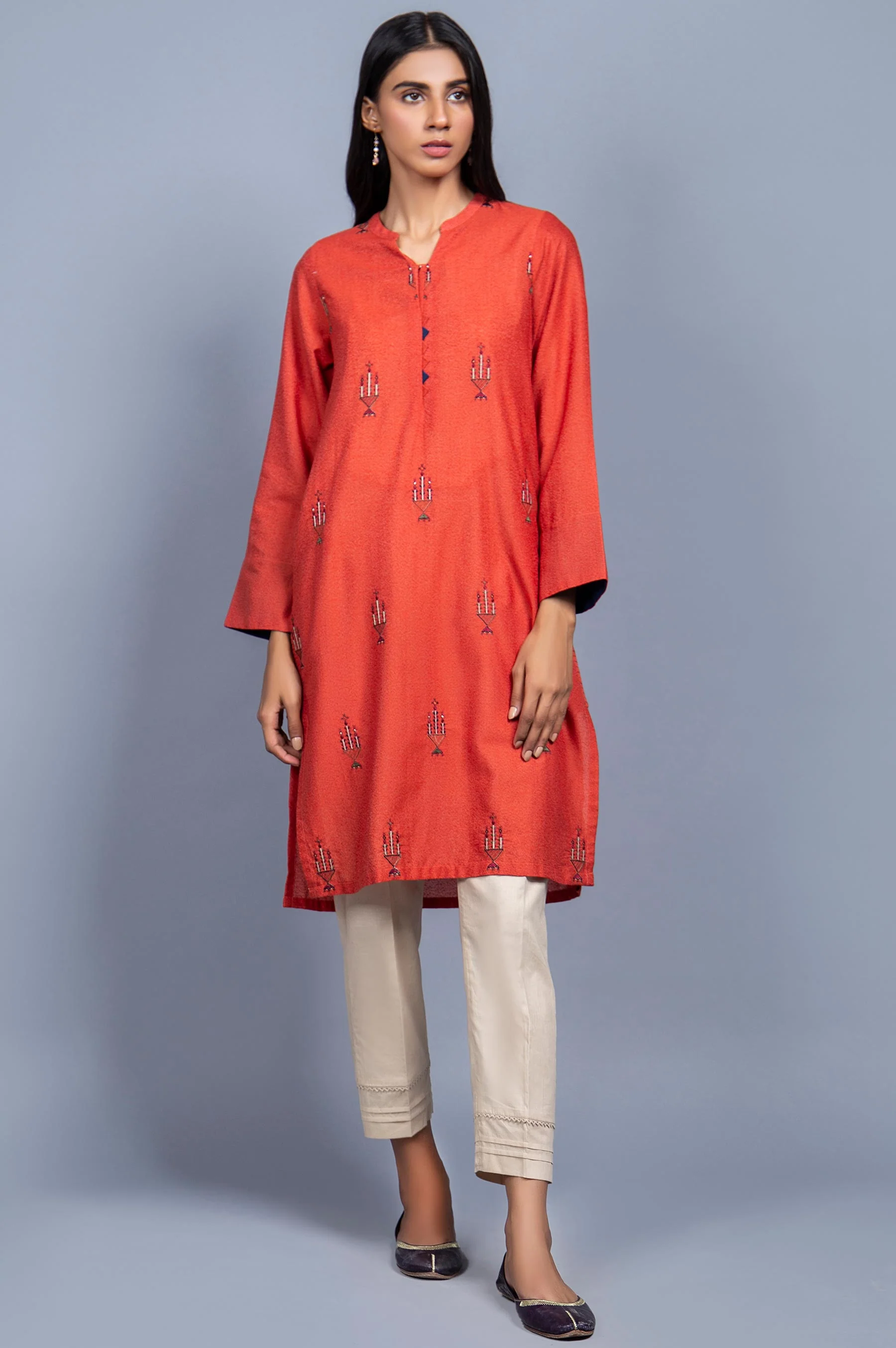 Stitched 1 Piece Embroidered Karandi Shirt - Image 3