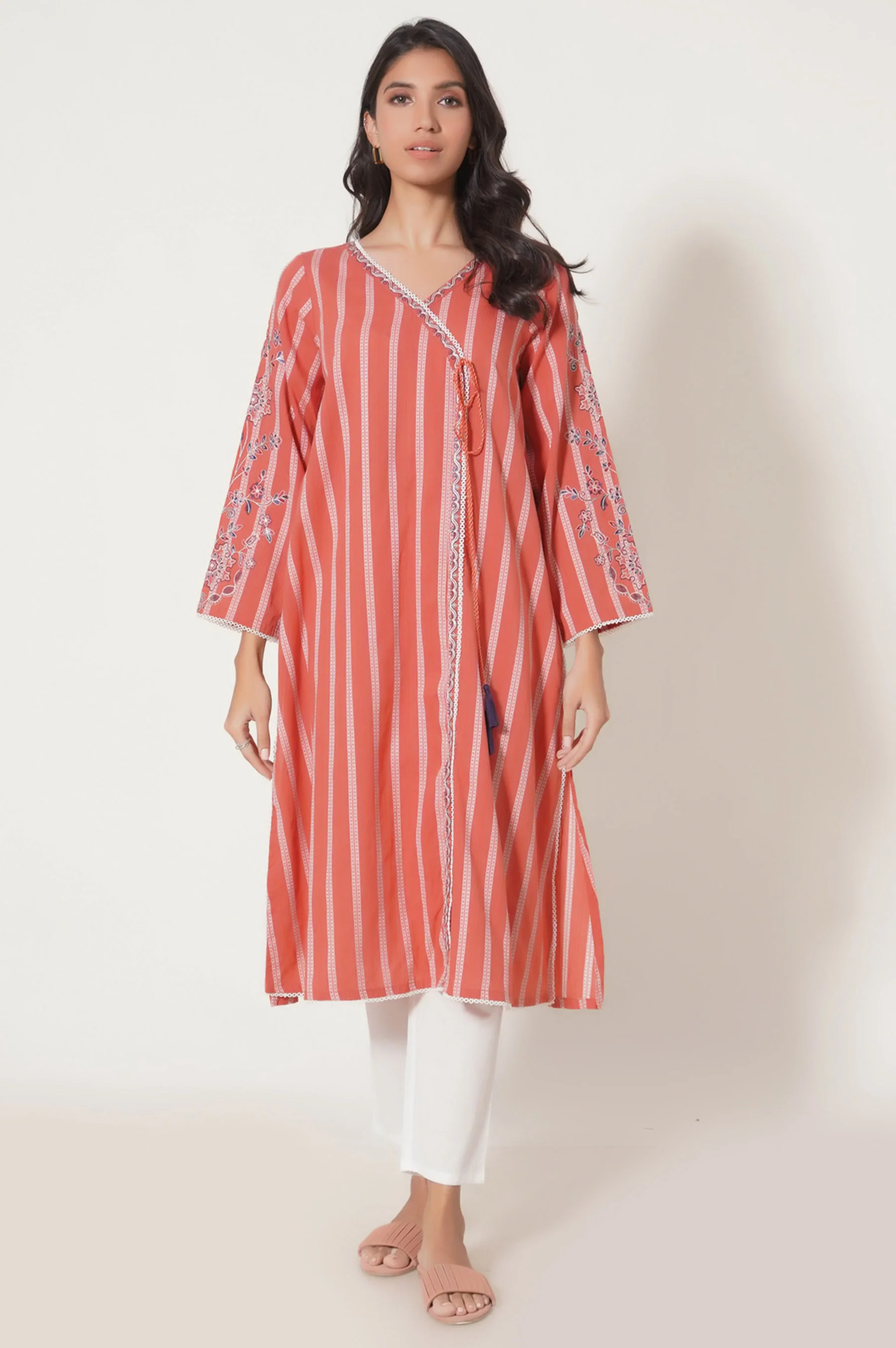 Stitched 1 Piece Embroidered Tarkashi Jacquard Shirt - Image 6