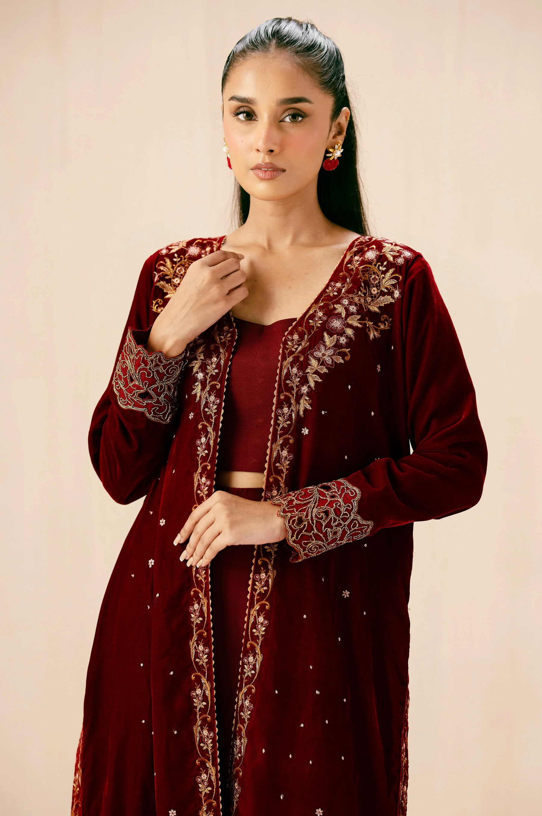 EMBROIDERED VELVET JACKET - Image 3