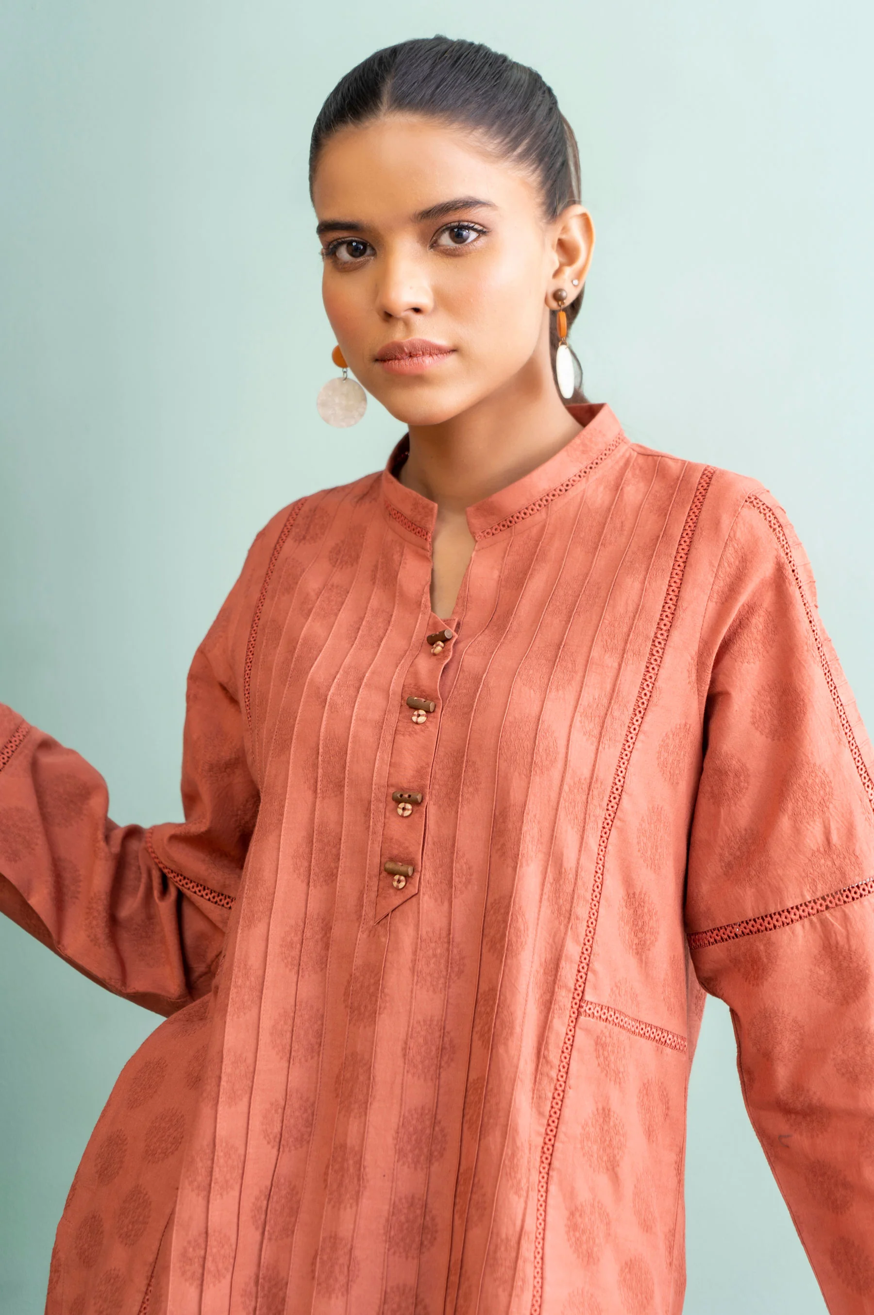 Stitched 1 Piece Jacquard Shirt - Image 3