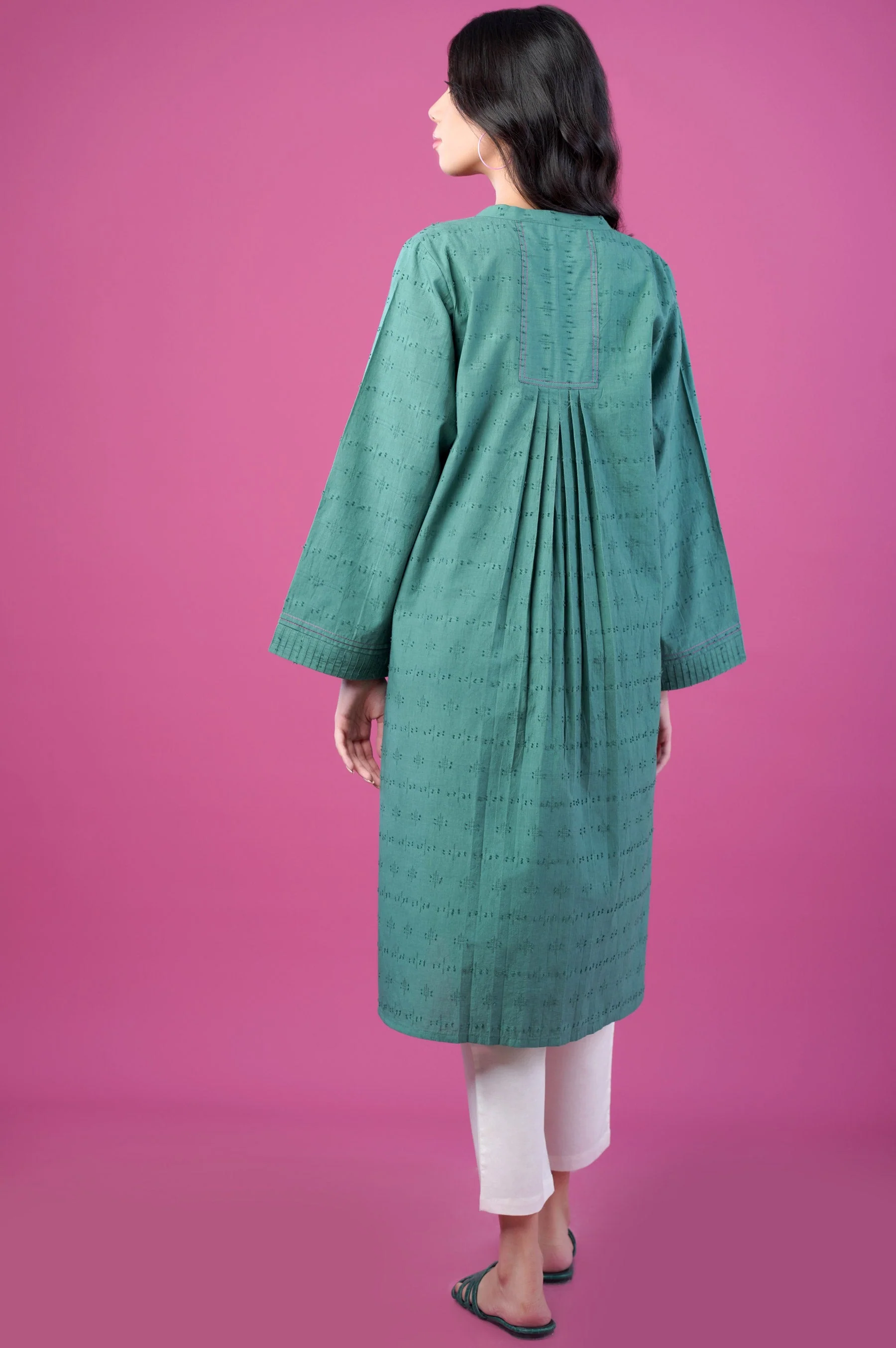 Stitched 1 Piece Brochia Jacquard Outfit - Image 3