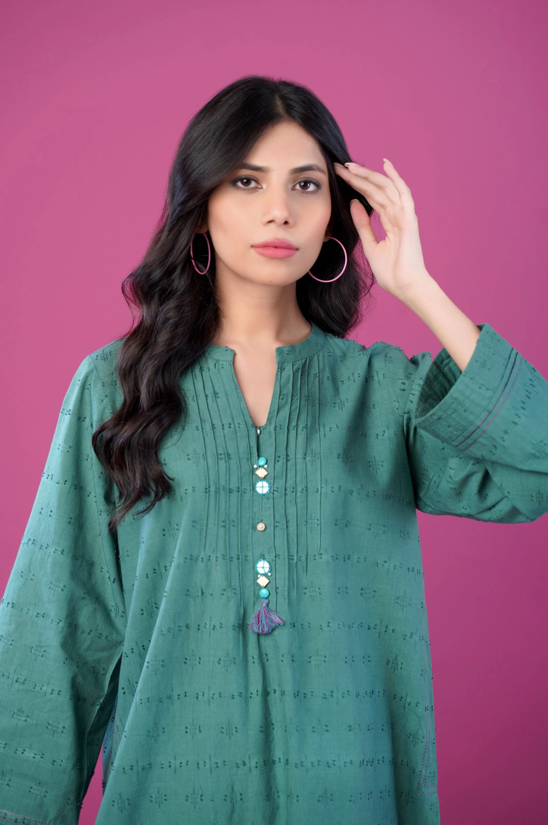 Stitched 1 Piece Brochia Jacquard Outfit - Image 6