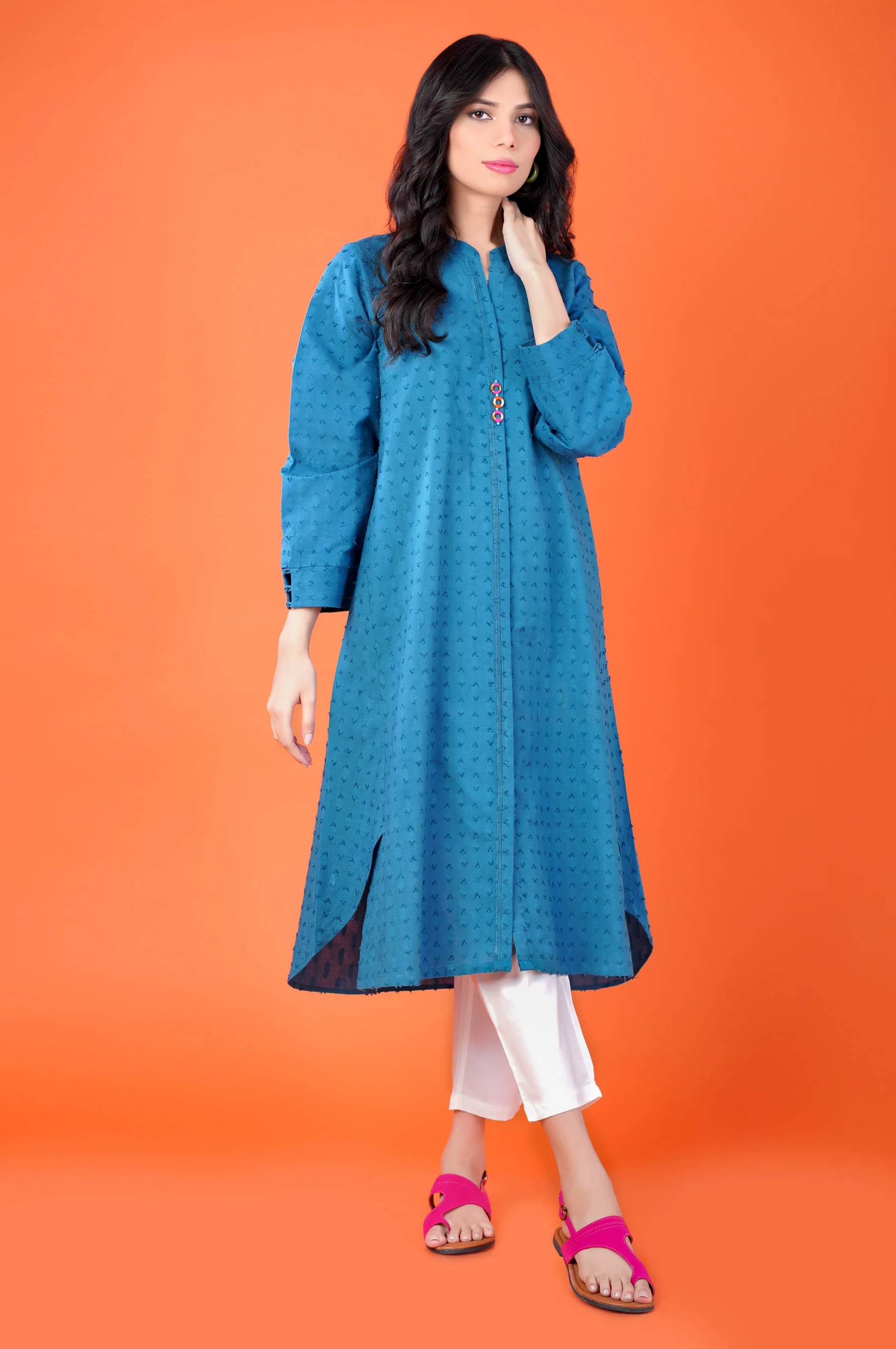 Stitched 1 Piece Brochia Jacquard Outfit - Image 3