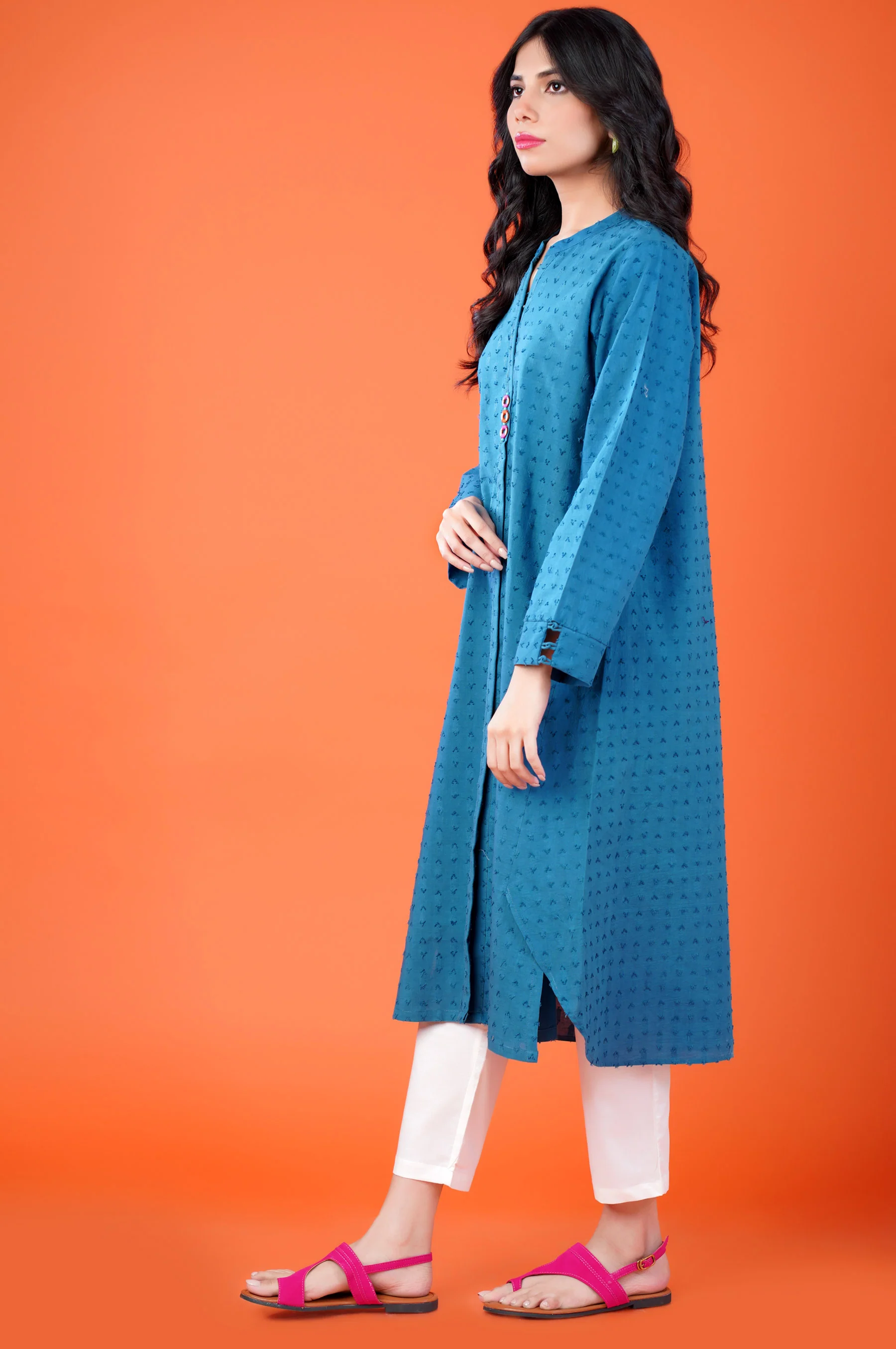 Stitched 1 Piece Brochia Jacquard Outfit - Image 4