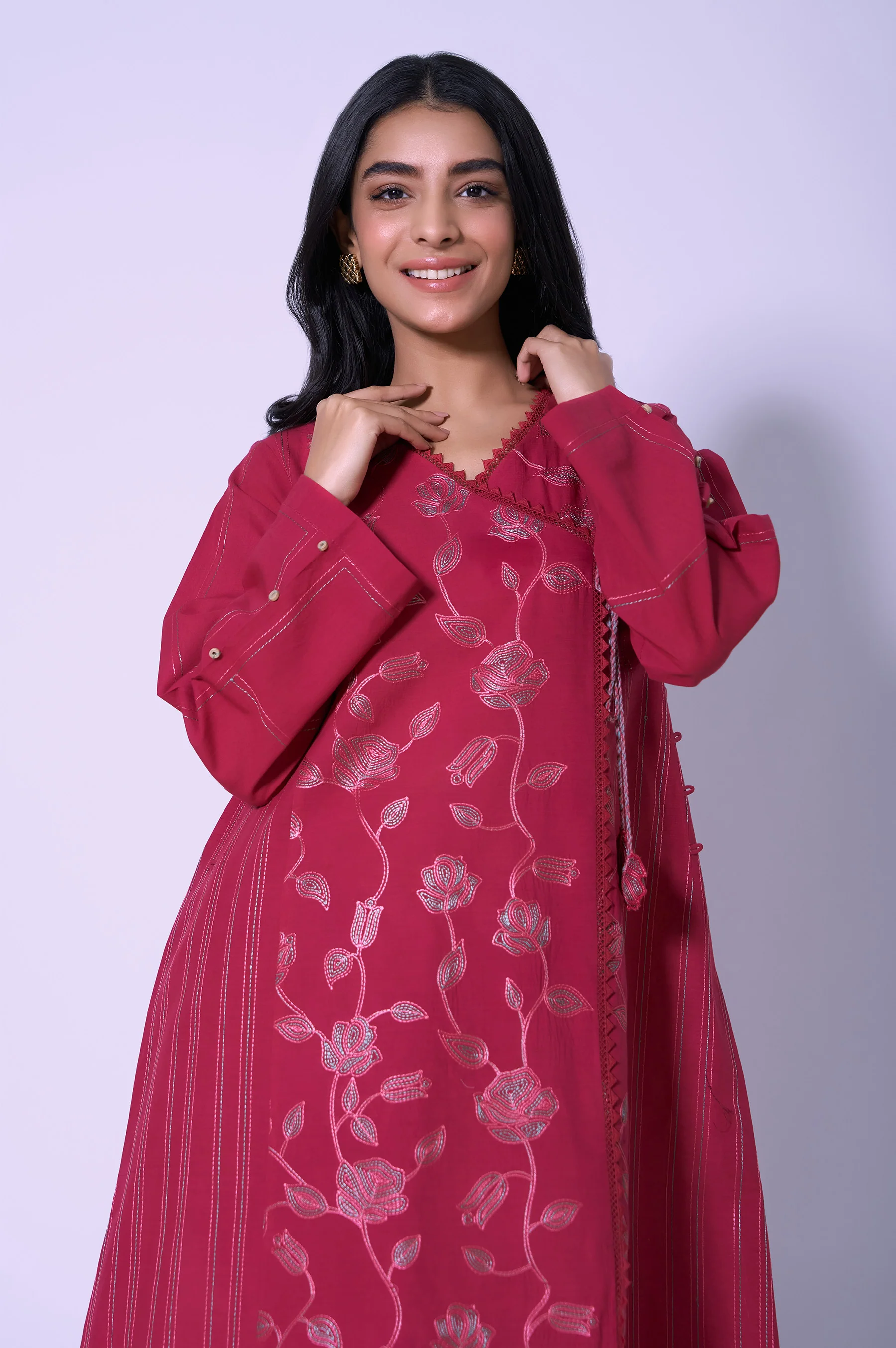 Stitched 1 Piece Jacquard Shirt - Image 2