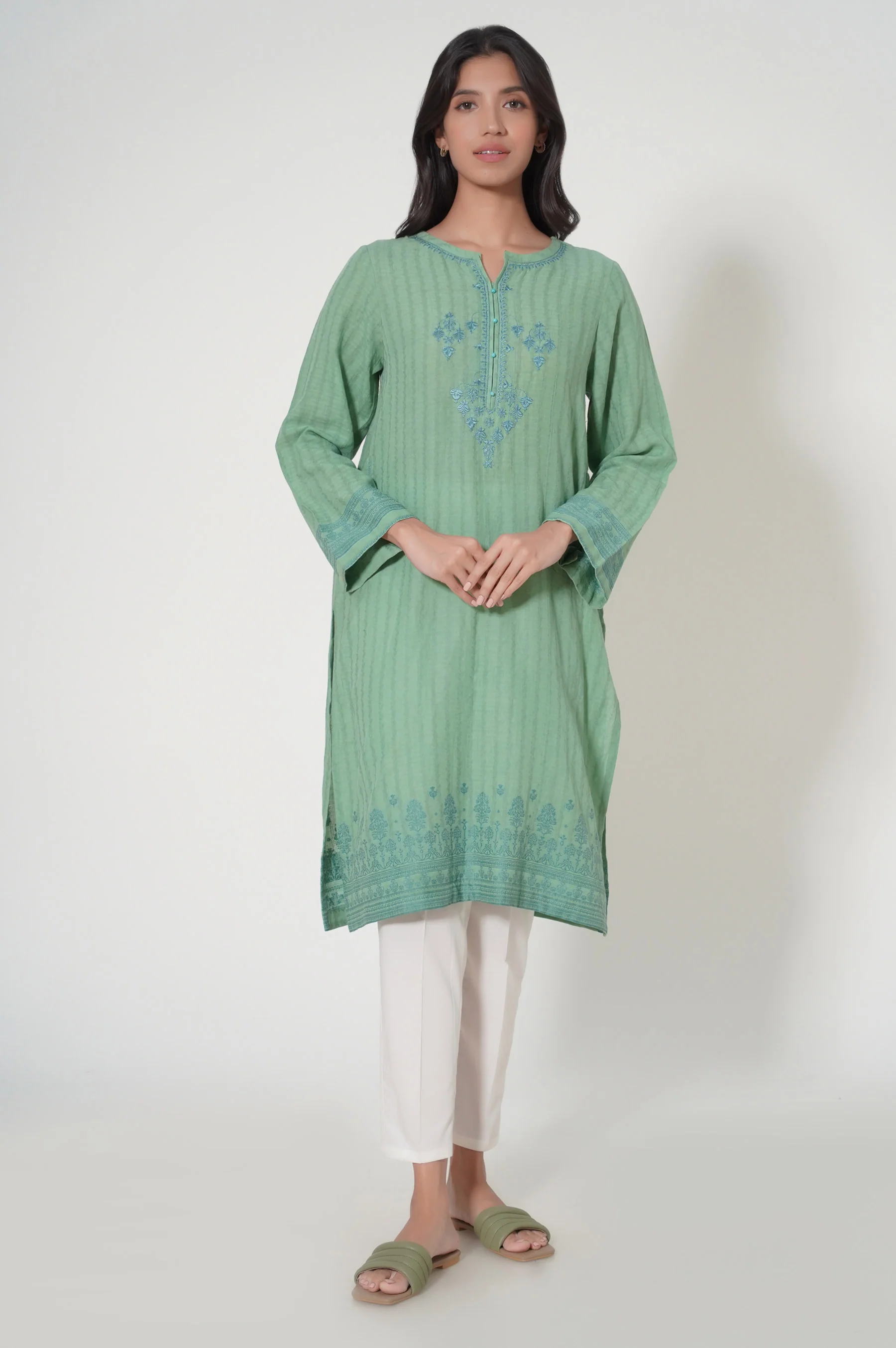 Stitched 1 Piece Jacquard Shirt - Image 5