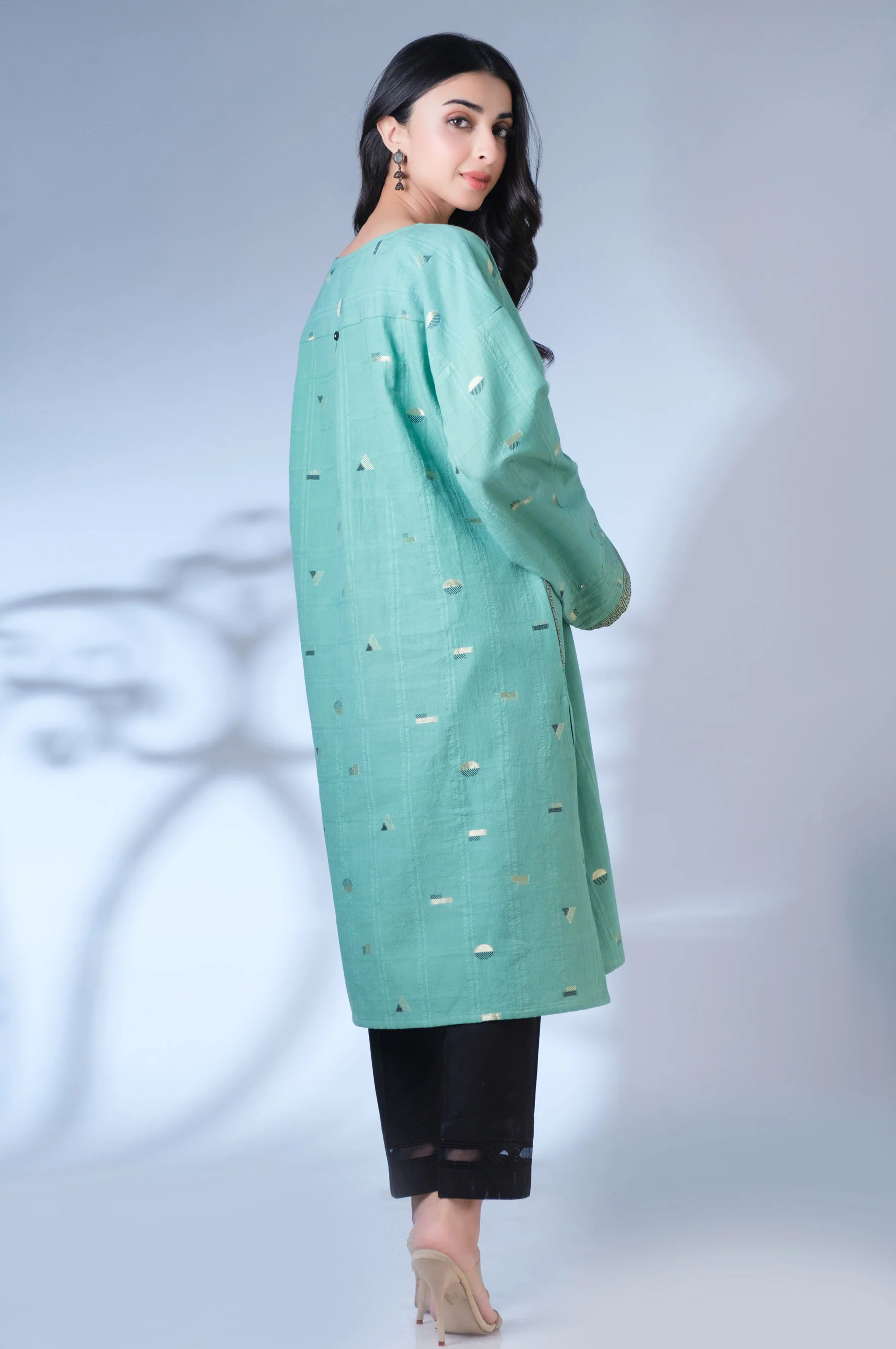 Stitched 1 Piece Jacquard Shirt - Image 5