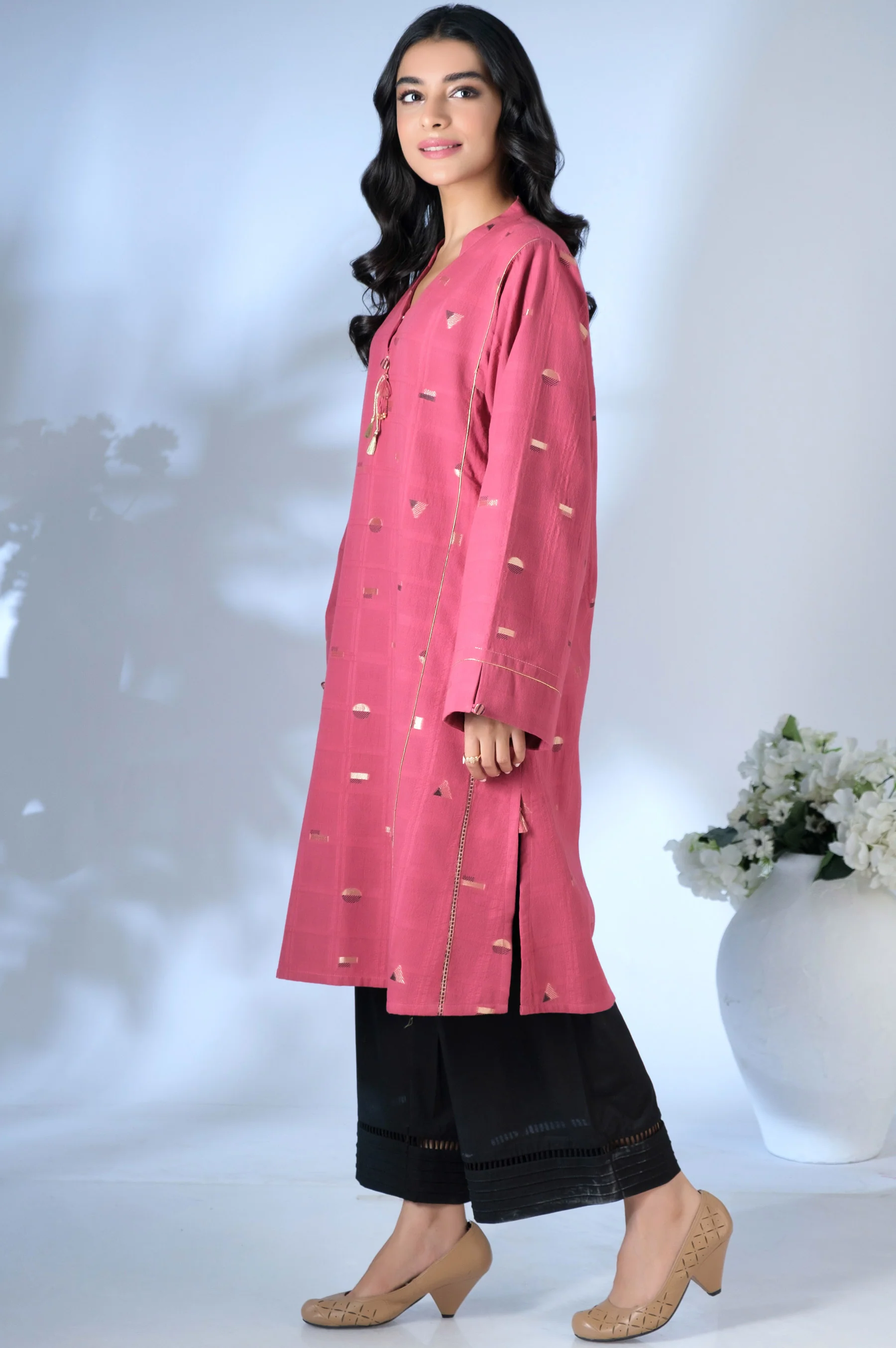 Stitched 1 Piece Jacquard Shirt - Image 4