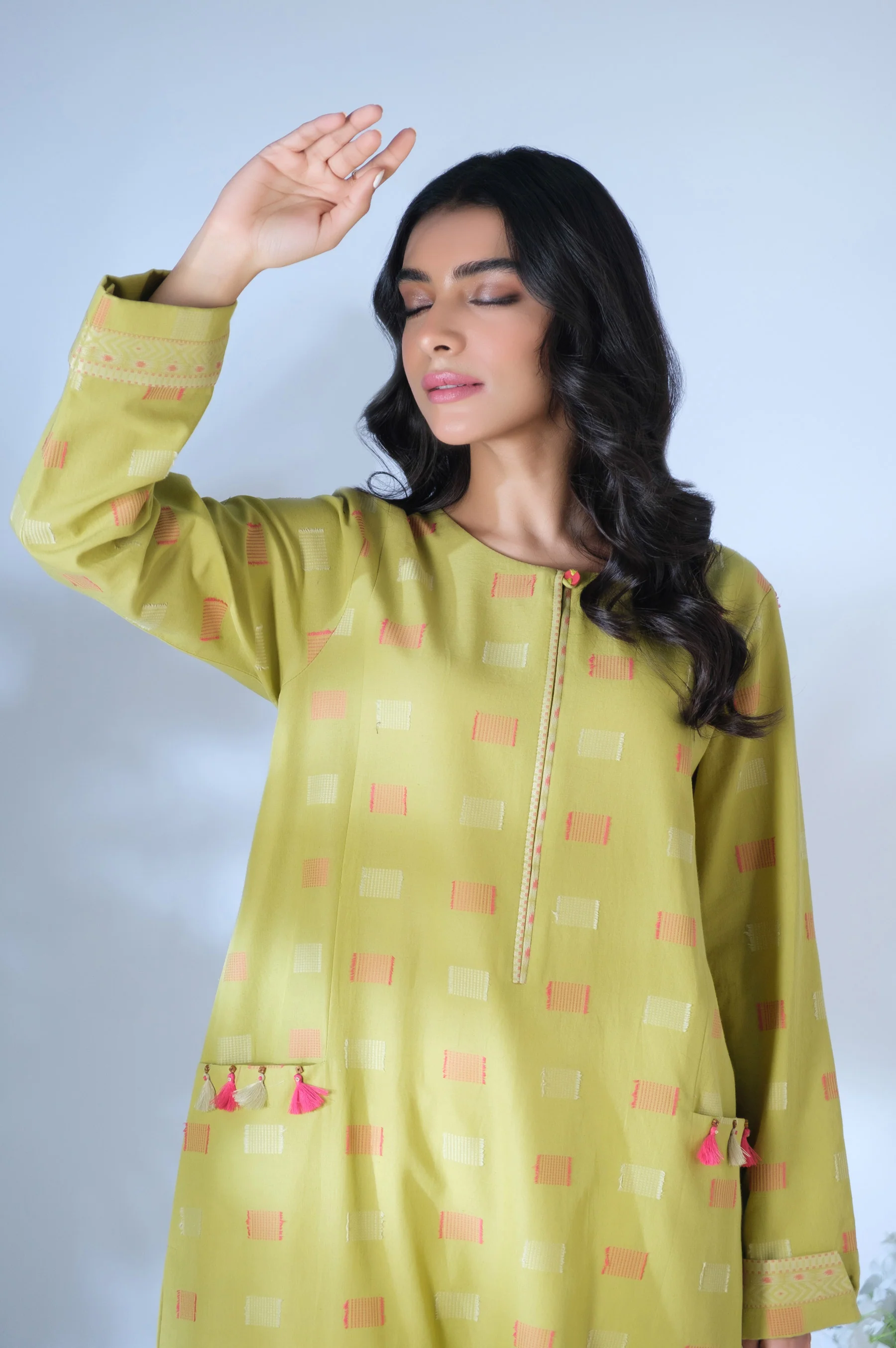 Stitched 1 Piece Jacquard Shirt - Image 2