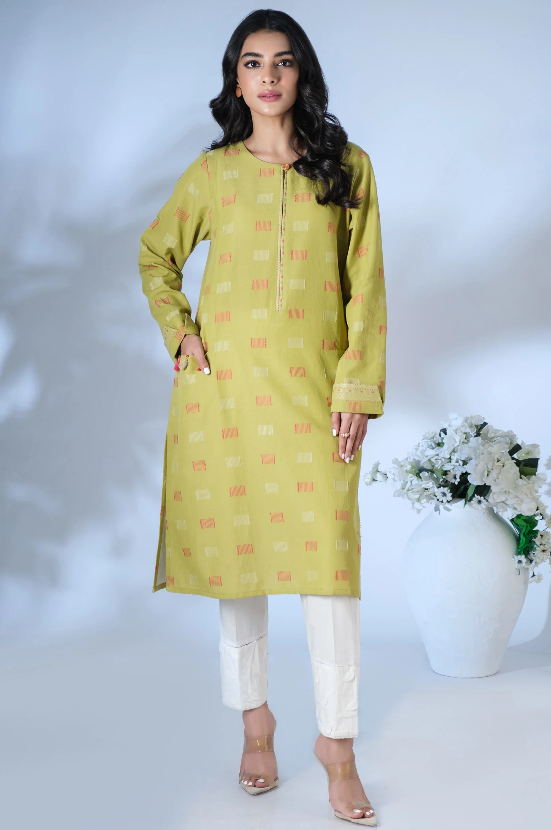 Stitched 1 Piece Jacquard Shirt - Image 3