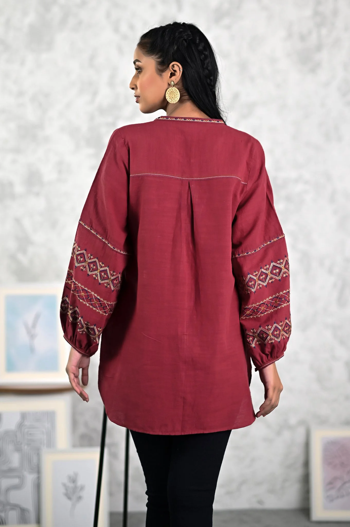 Stitched 1 Piece Embriodered Fushion Shirt - Image 4