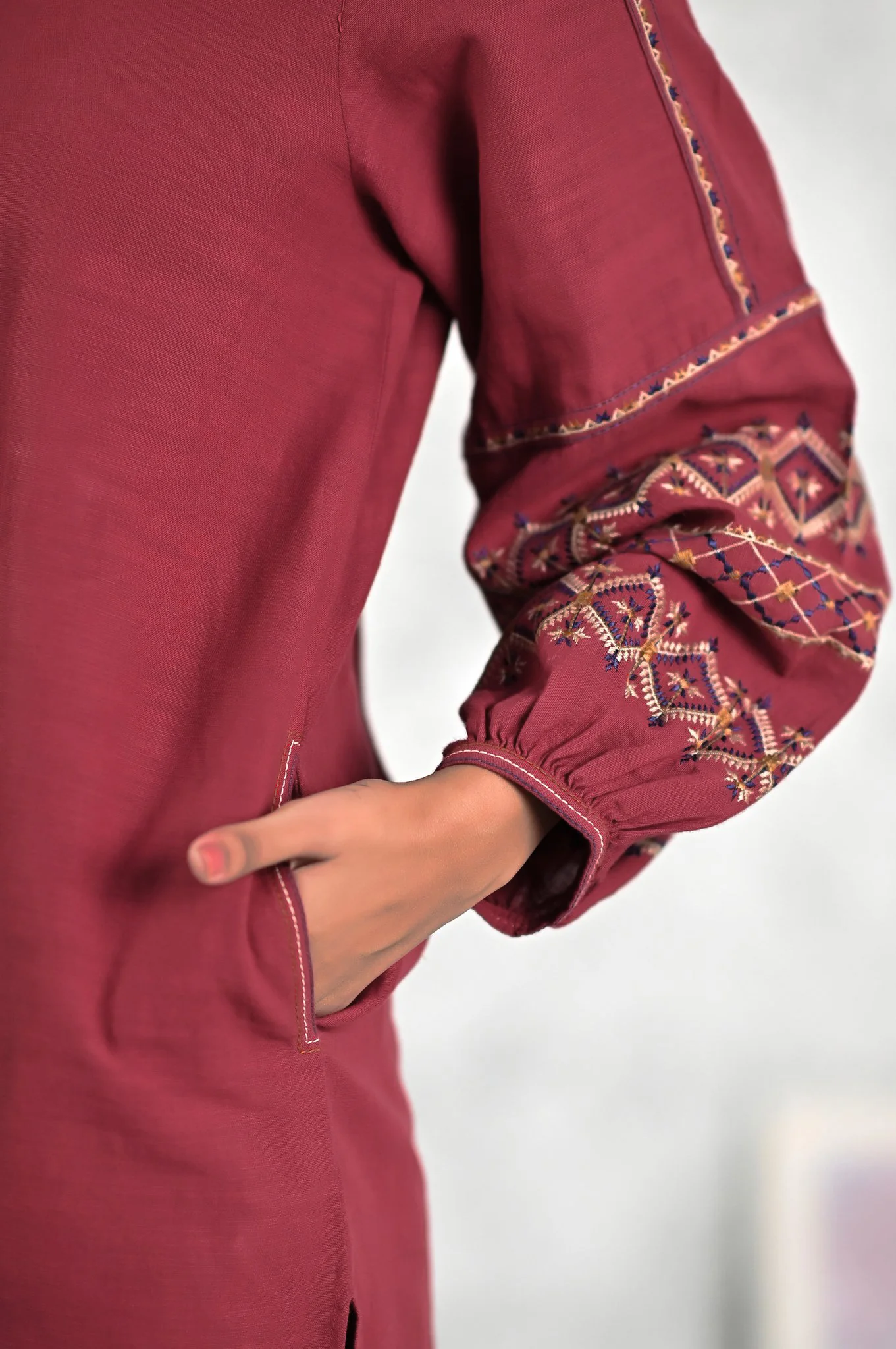 Stitched 1 Piece Embriodered Fushion Shirt - Image 6