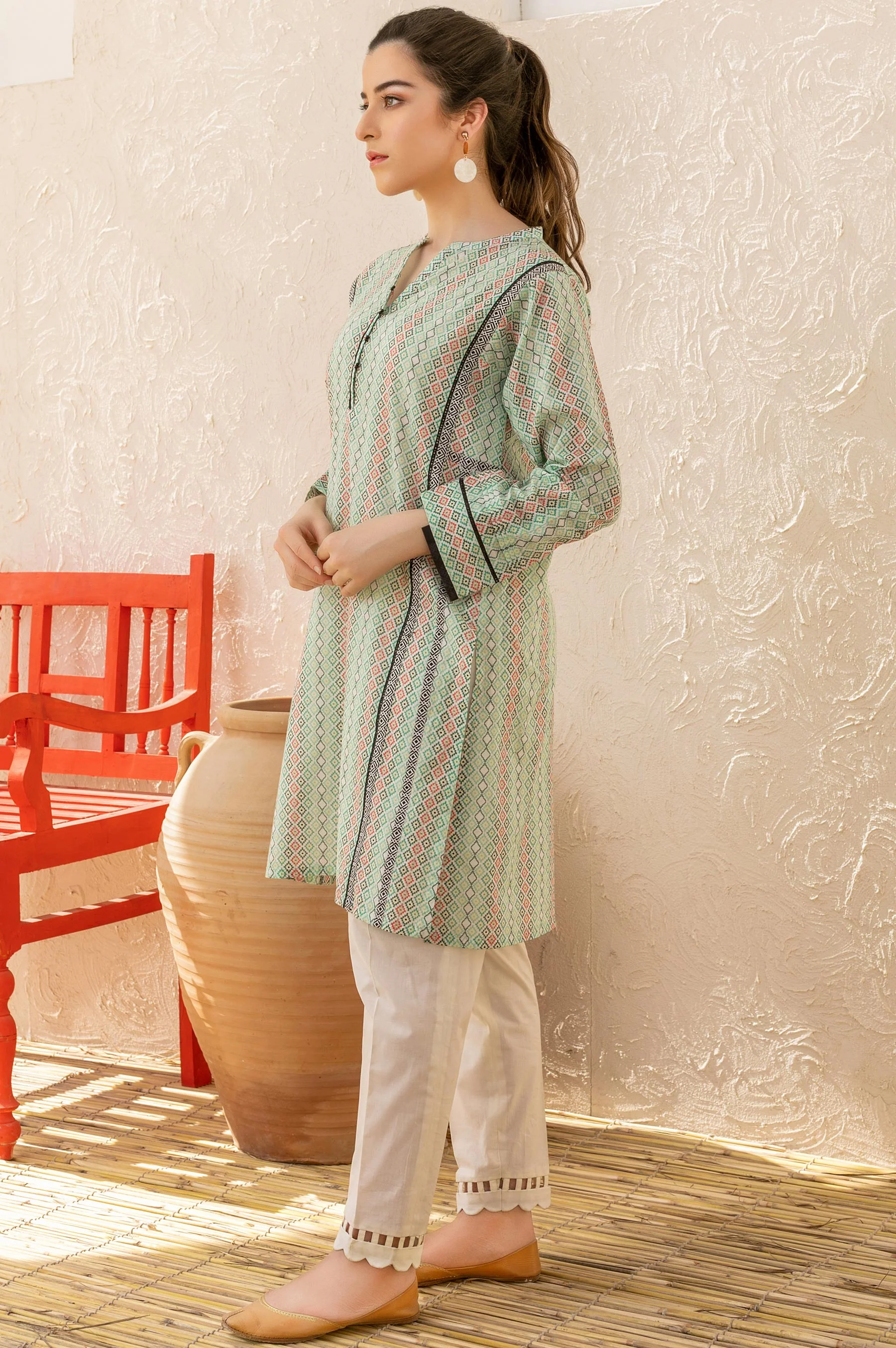 Stitched 1 Piece Printed Lawn Shirt - Image 3