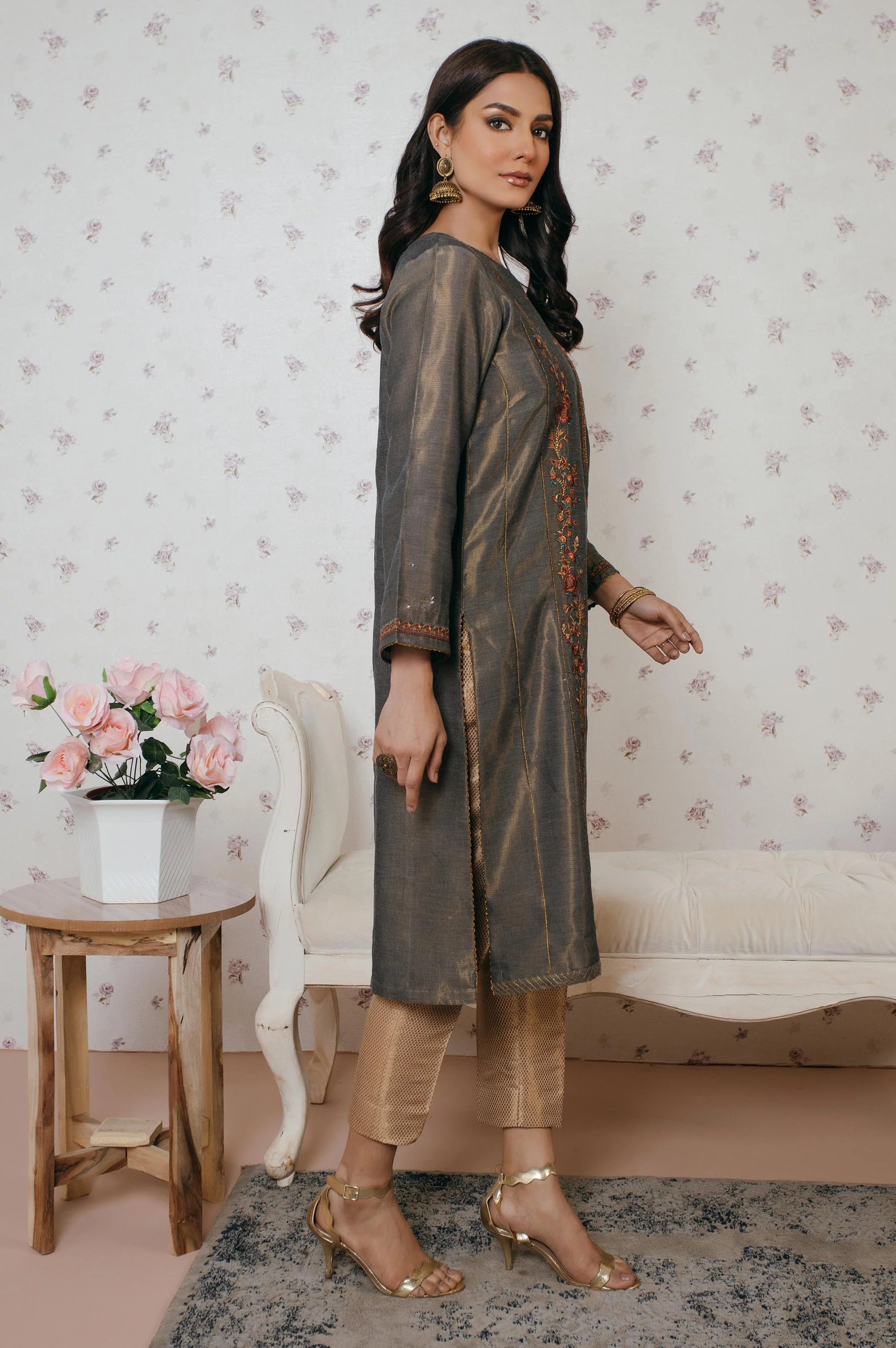 Stitched 1 Piece Masoori Embroidered Shirt - Image 3