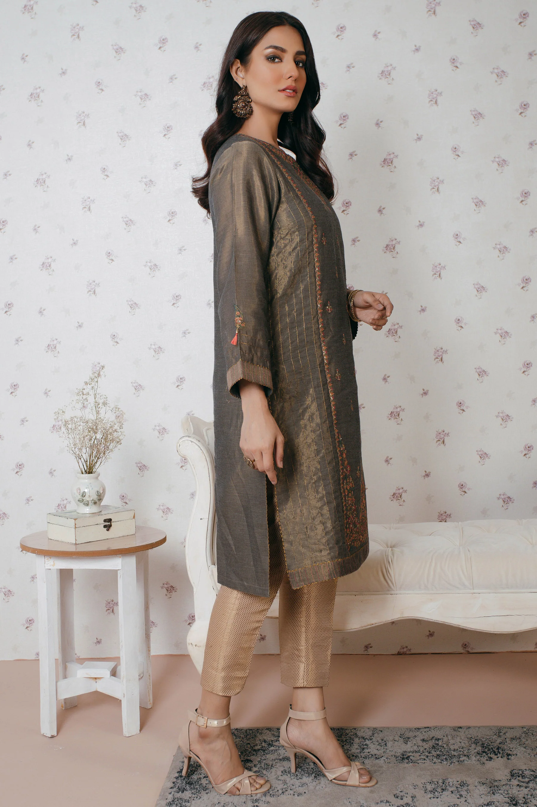 Stitched 1 Piece Masoori Embroidered Shirt - Image 2