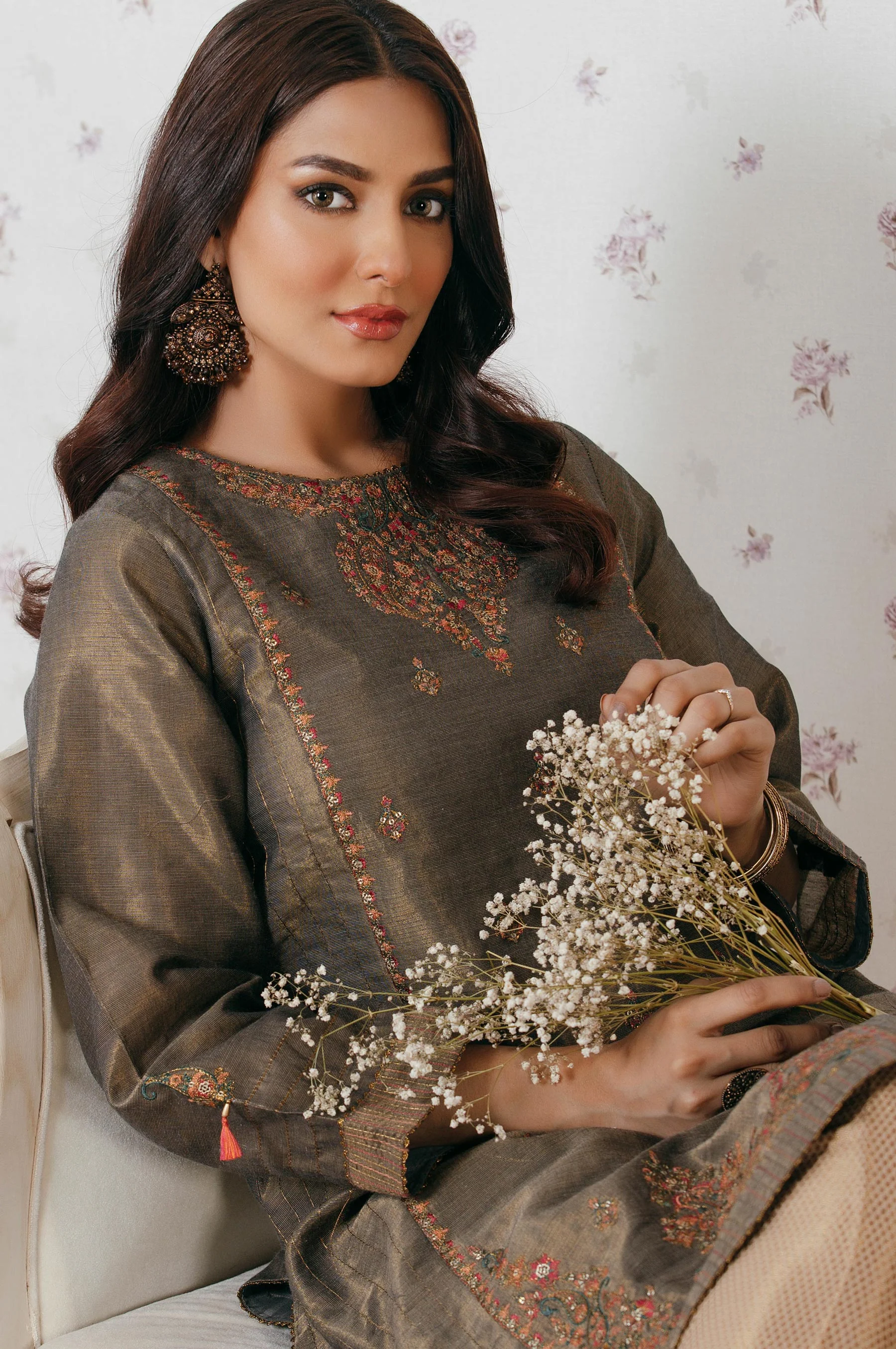 Stitched 1 Piece Masoori Embroidered Shirt - Image 3