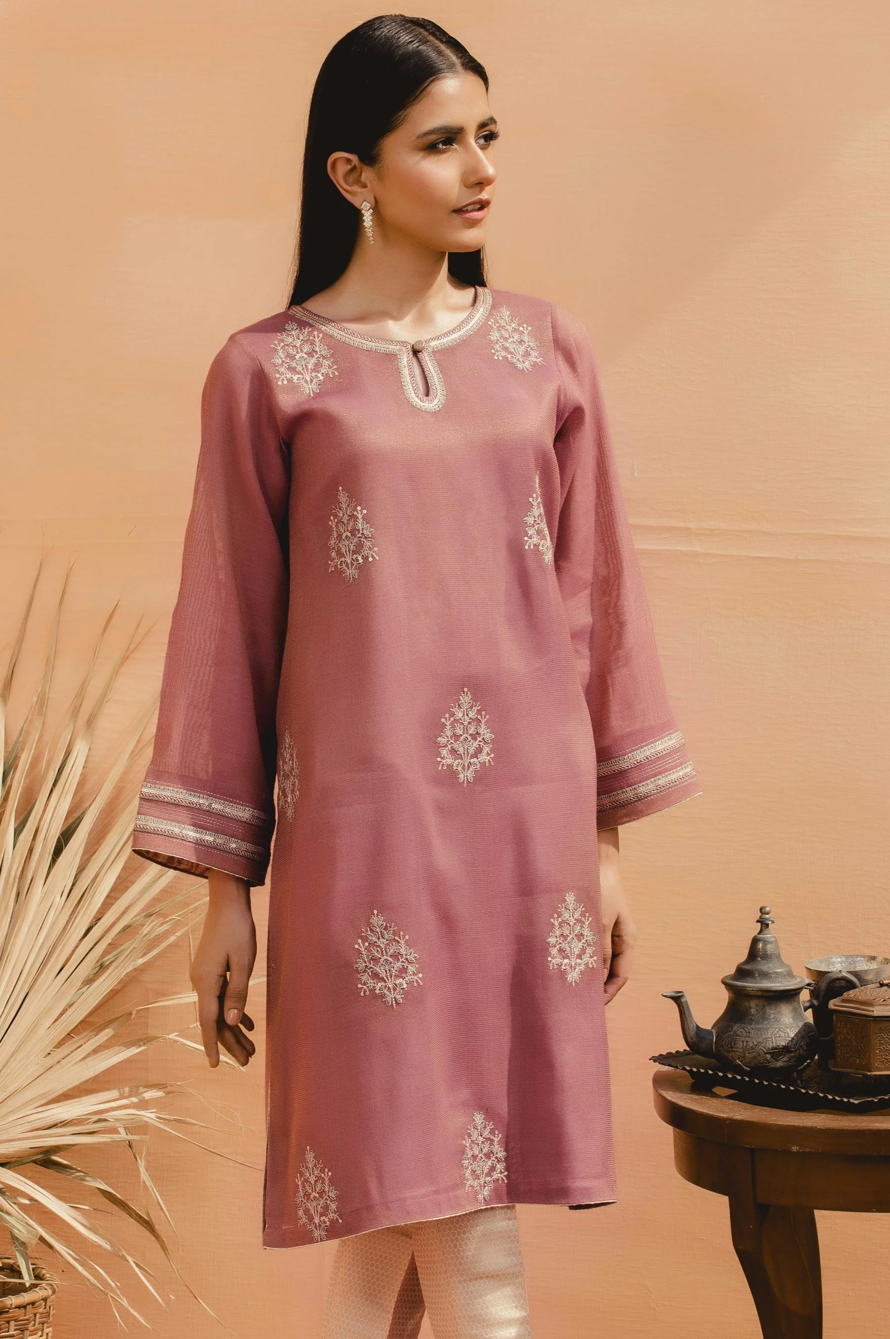 Stitched 1 Piece Maysori Nat Embroidered Shirt - Image 3