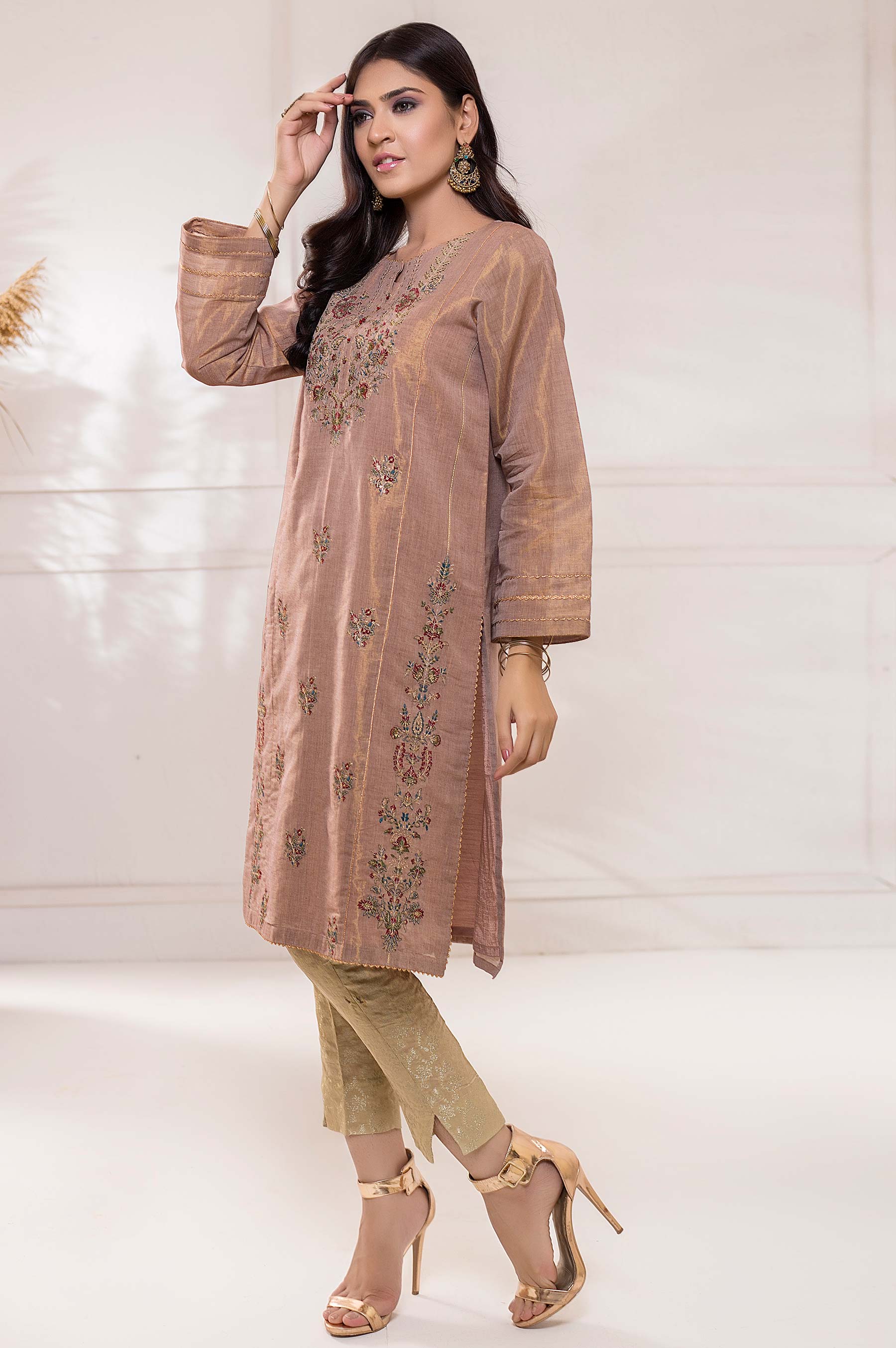 Stitched 1 Piece Mysuri Embroidered Shirt - Image 2