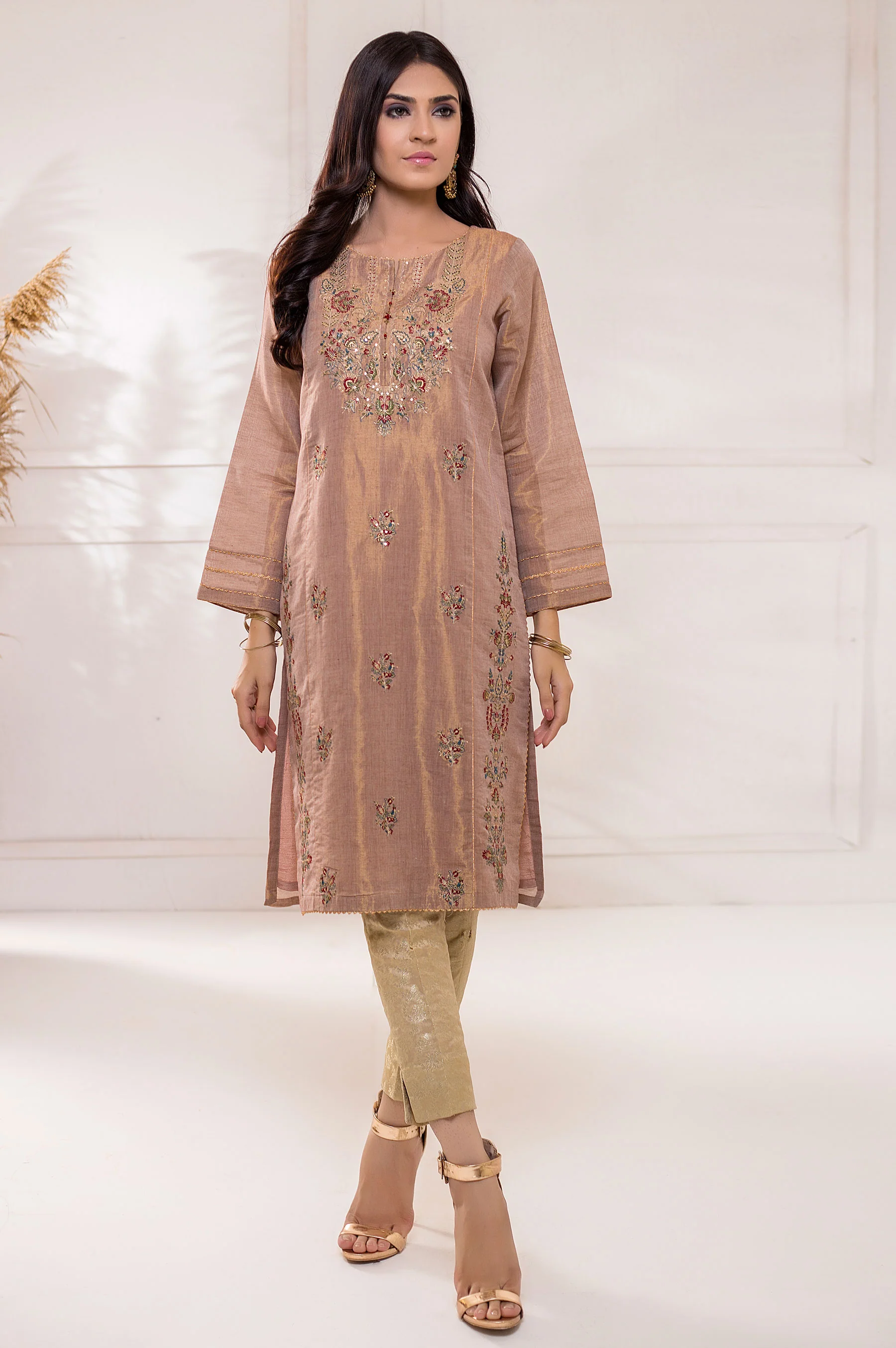 Stitched 1 Piece Mysuri Embroidered Shirt - Image 4
