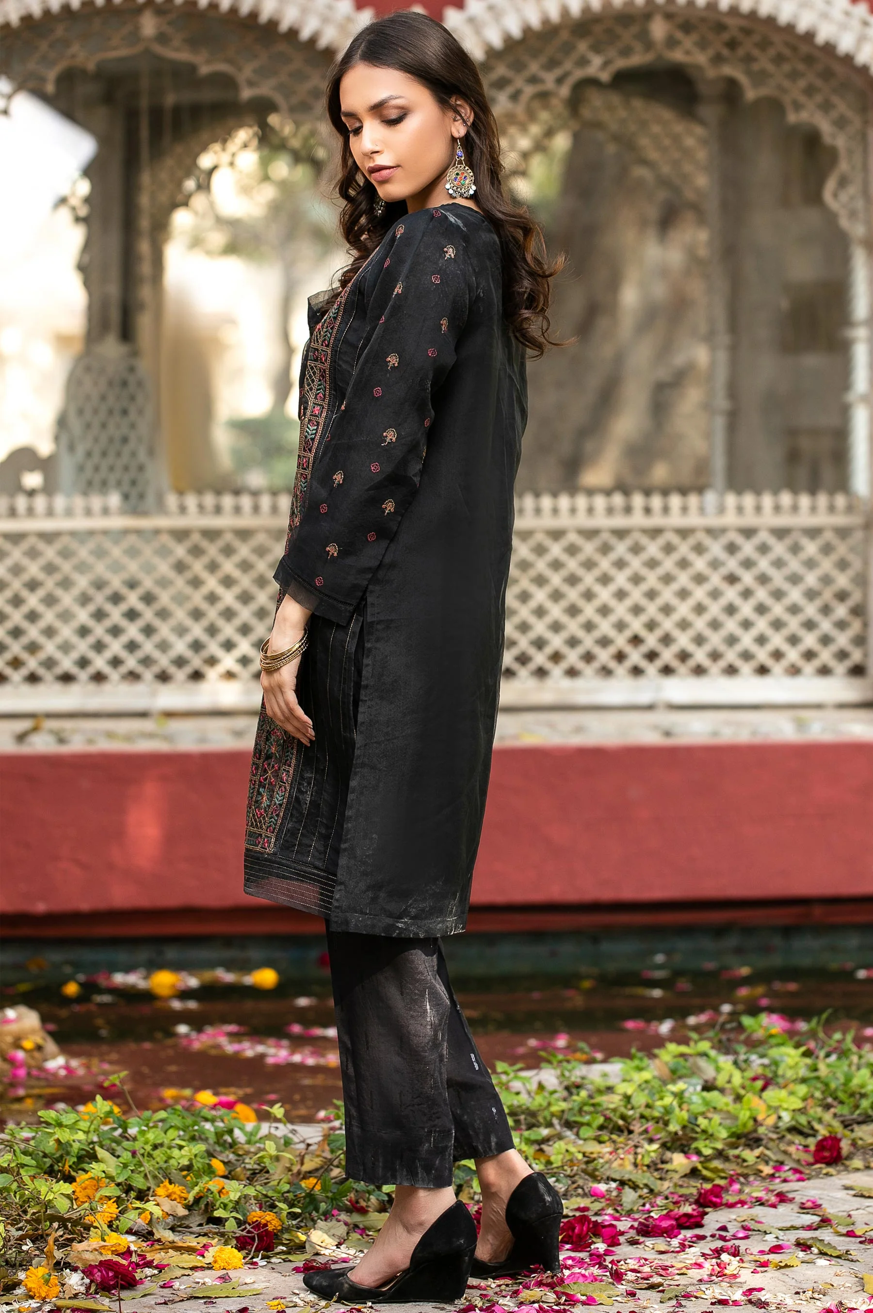 Stitched 1 Piece Organza Shirt - Image 2